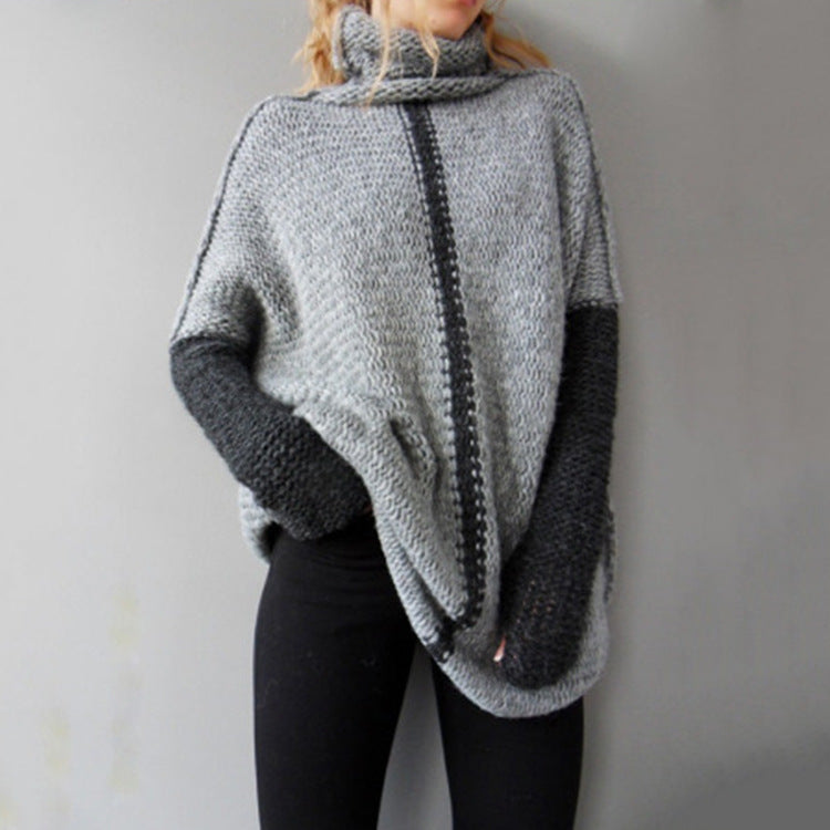 Damen Strickpullover mit Rollkragen – Warmer Oversize Winterpullover