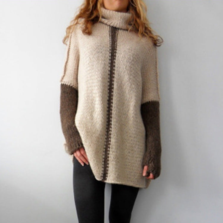 Damen Strickpullover mit Rollkragen – Warmer Oversize Winterpullover