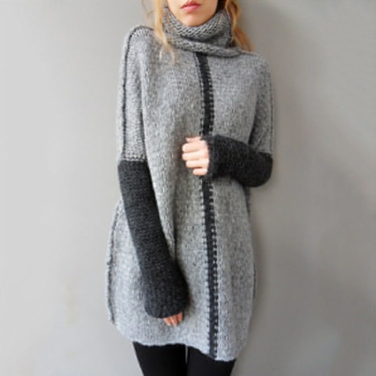Damen Strickpullover mit Rollkragen – Warmer Oversize Winterpullover