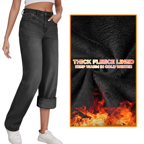 Damen Wide-Leg Jeans – Lässige High-Waist Denim Hose