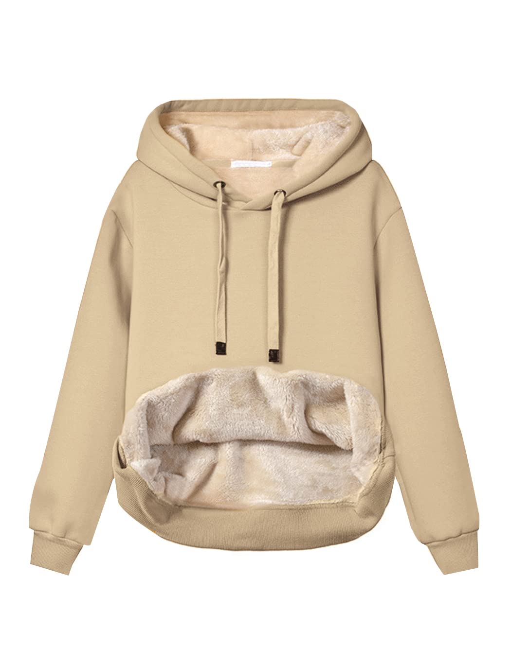 Damen Winter Hoodie mit Sherpa-Futter – Warmer Kapuzenpullover