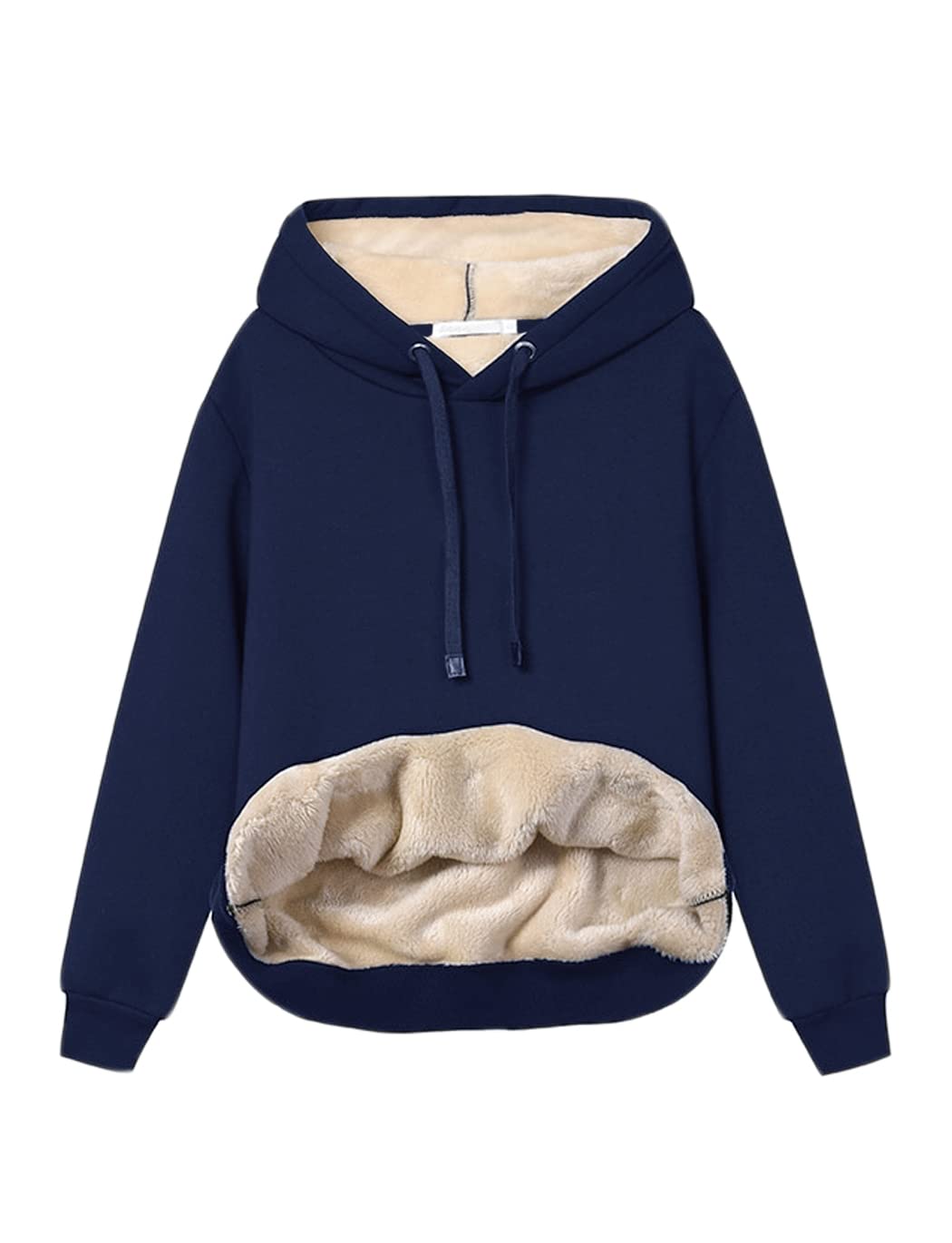 Damen Winter Hoodie mit Sherpa-Futter – Warmer Kapuzenpullover