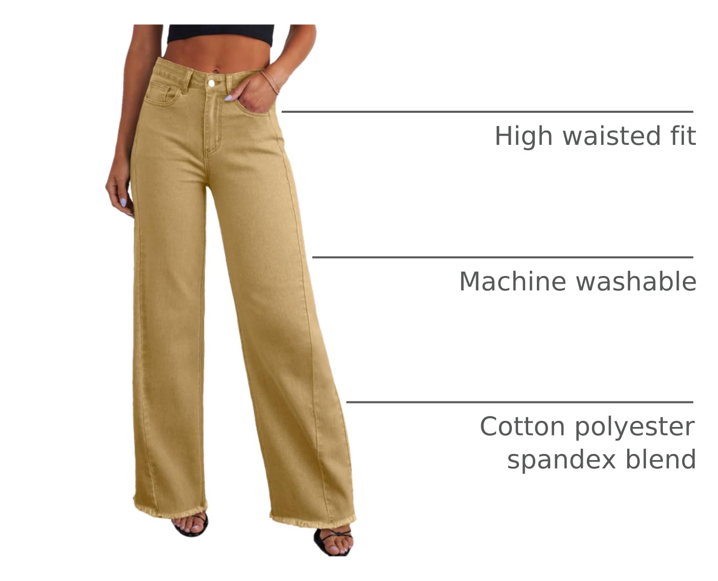 Damen Wide-Leg Jeans – Locker geschnittene High-Waist Jeans