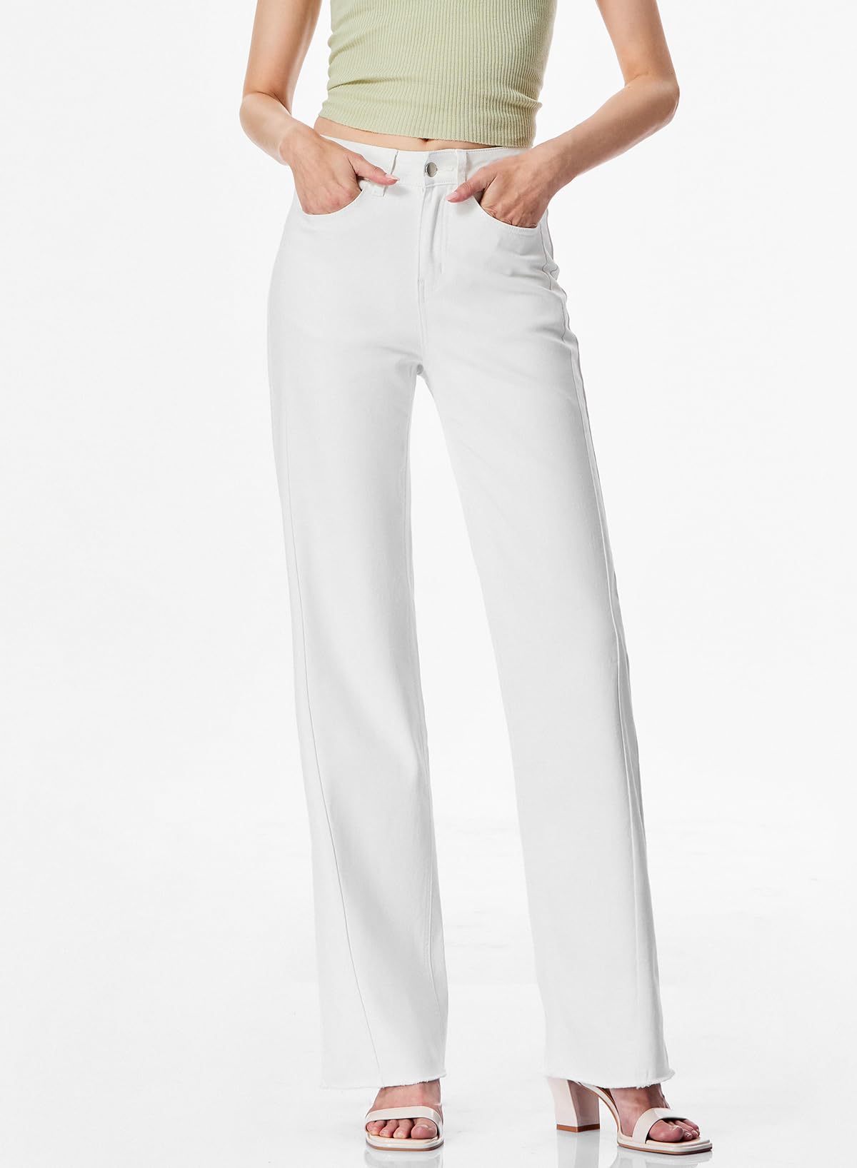 Damen Wide-Leg Jeans – Locker geschnittene High-Waist Jeans