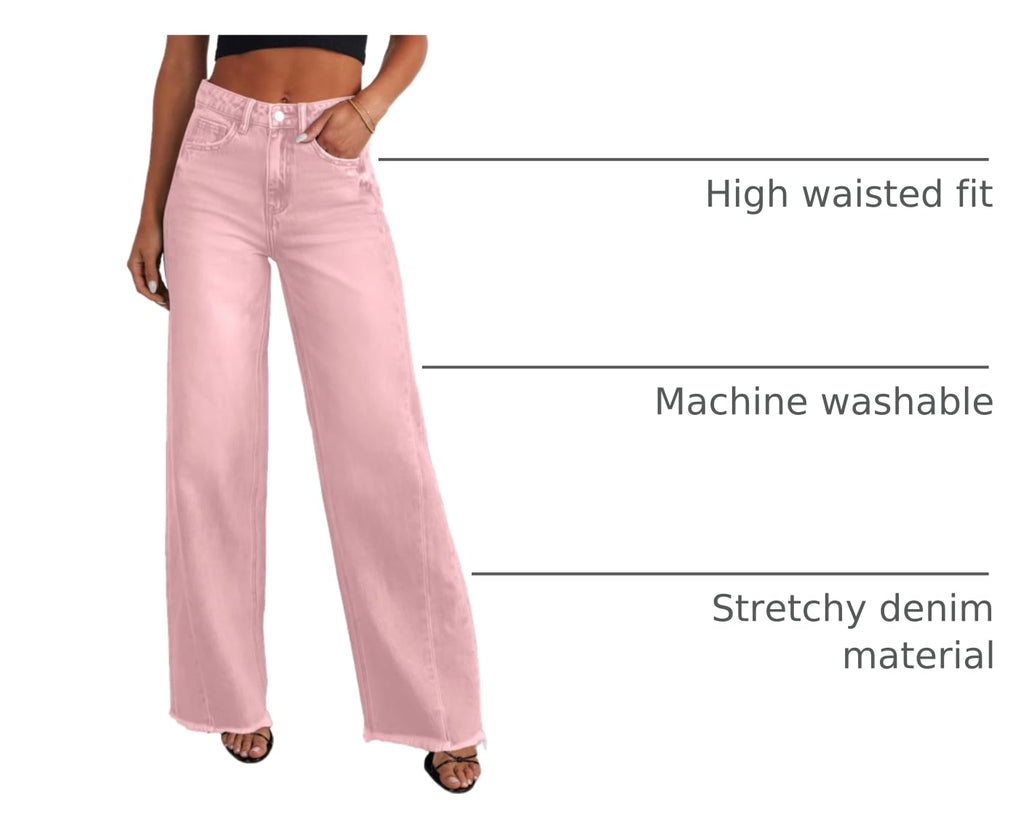Damen Wide-Leg Jeans – Locker geschnittene High-Waist Jeans