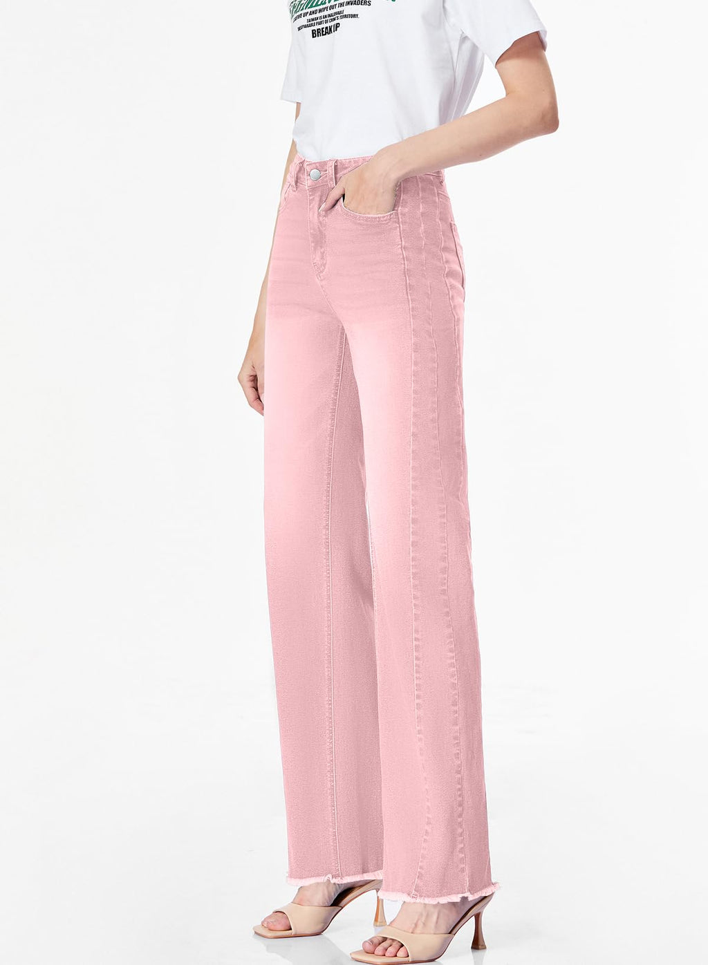 Damen Wide-Leg Jeans – Locker geschnittene High-Waist Jeans