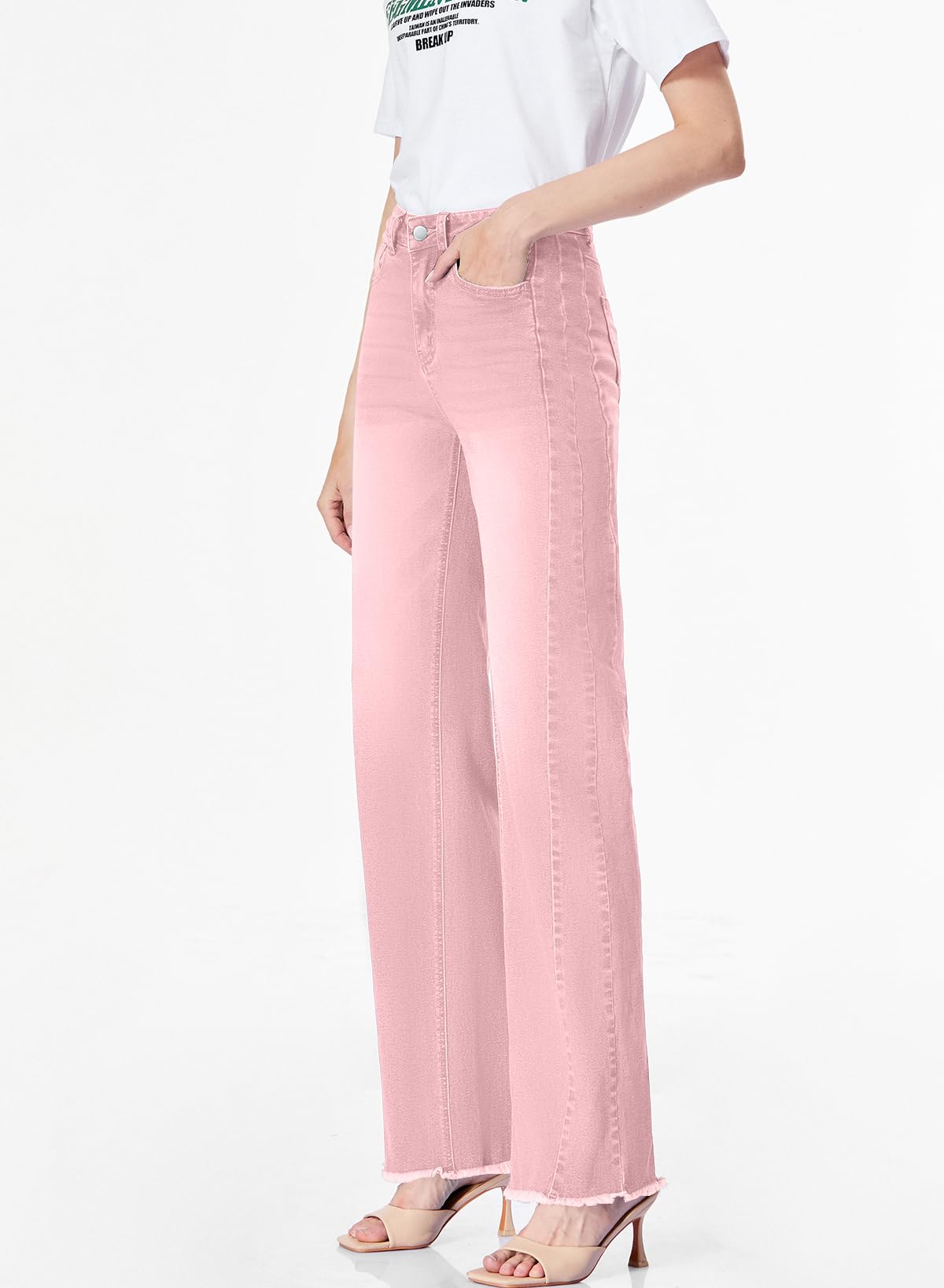 Damen Wide-Leg Jeans – Locker geschnittene High-Waist Jeans