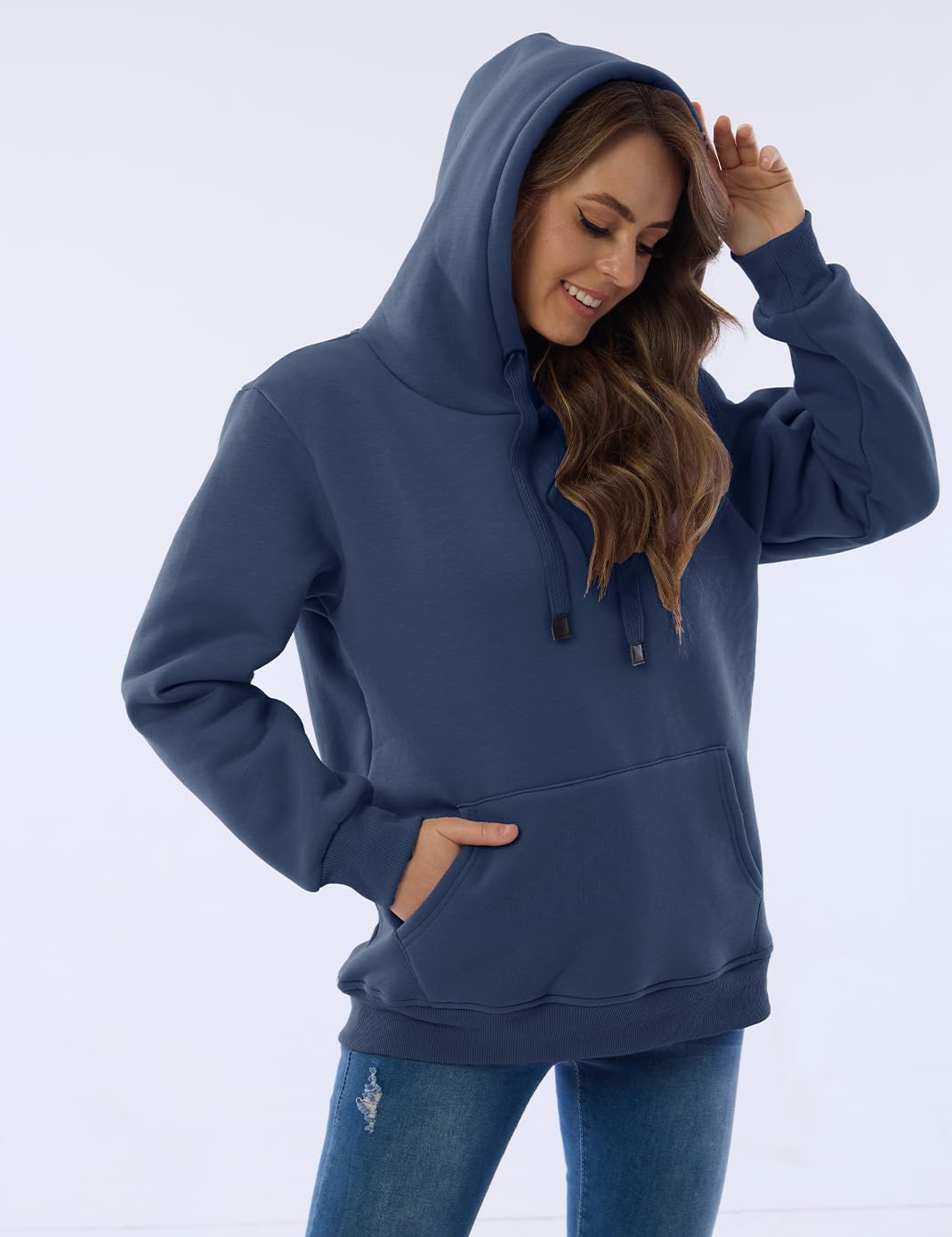 Damen Winter Hoodie mit Sherpa-Futter – Warmer Kapuzenpullover
