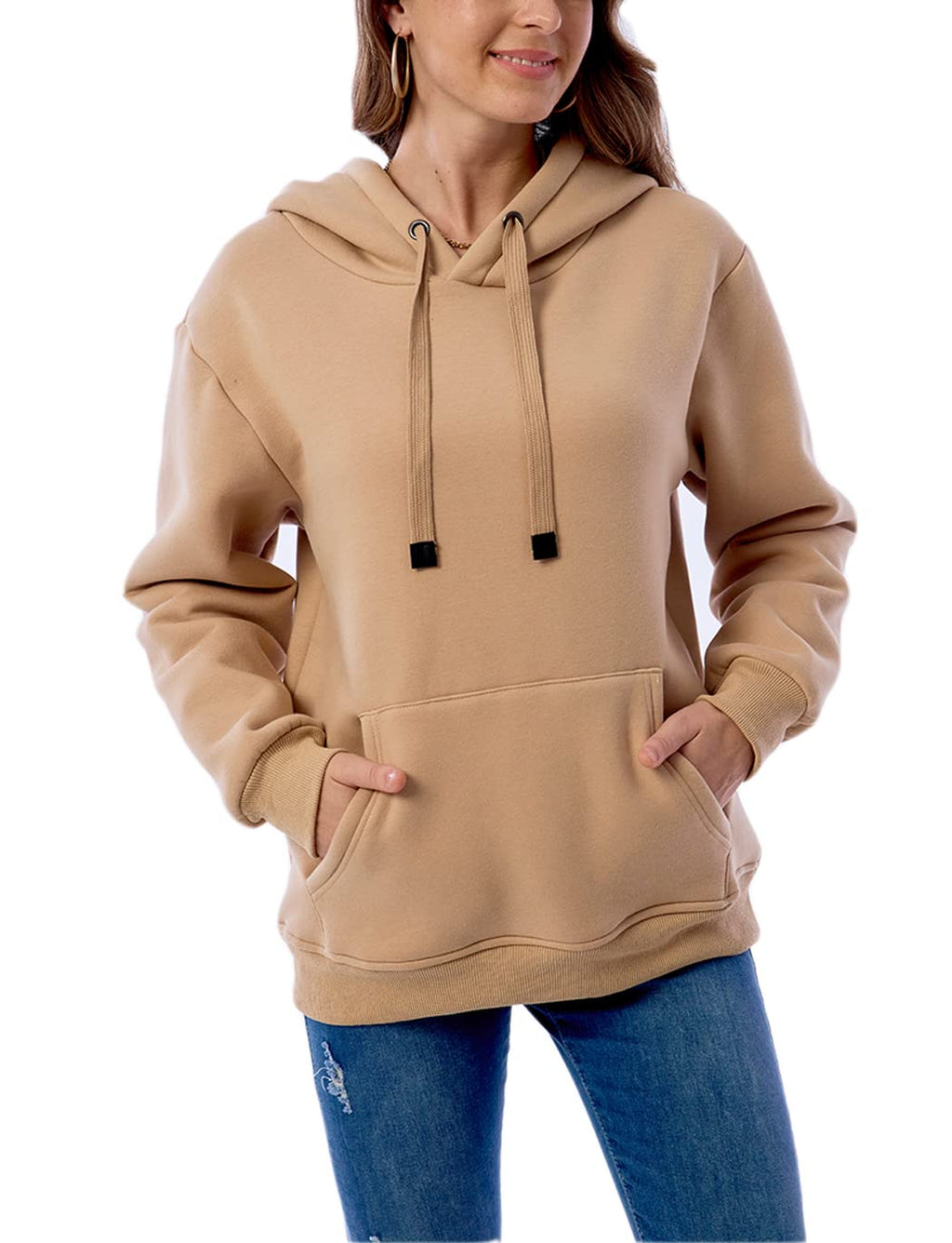 Damen Winter Hoodie mit Sherpa-Futter – Warmer Kapuzenpullover