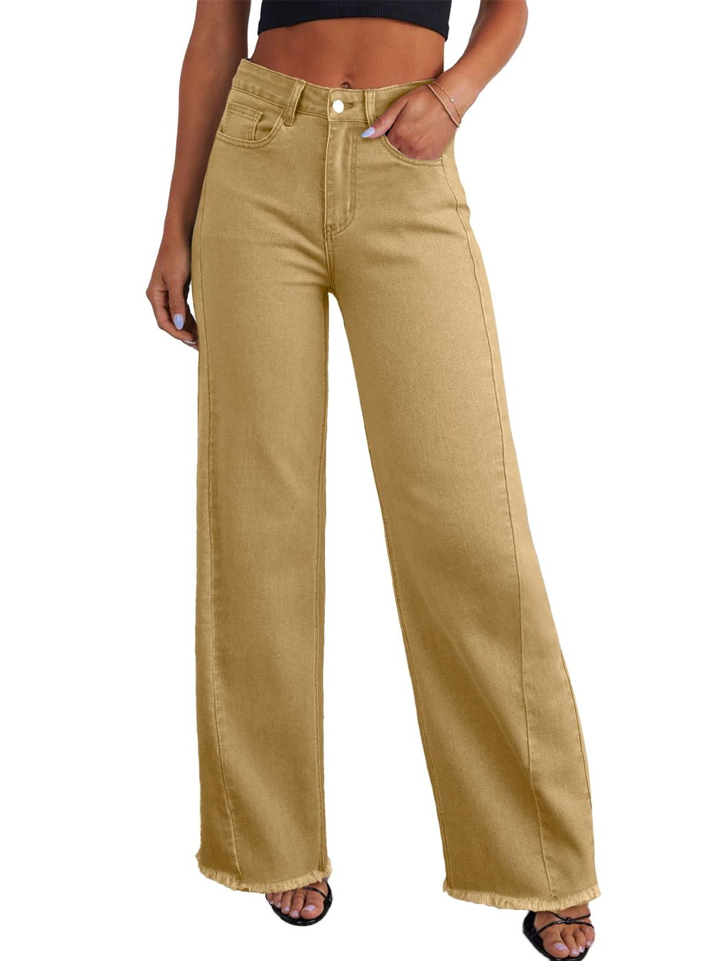 Damen Wide-Leg Jeans – Locker geschnittene High-Waist Jeans