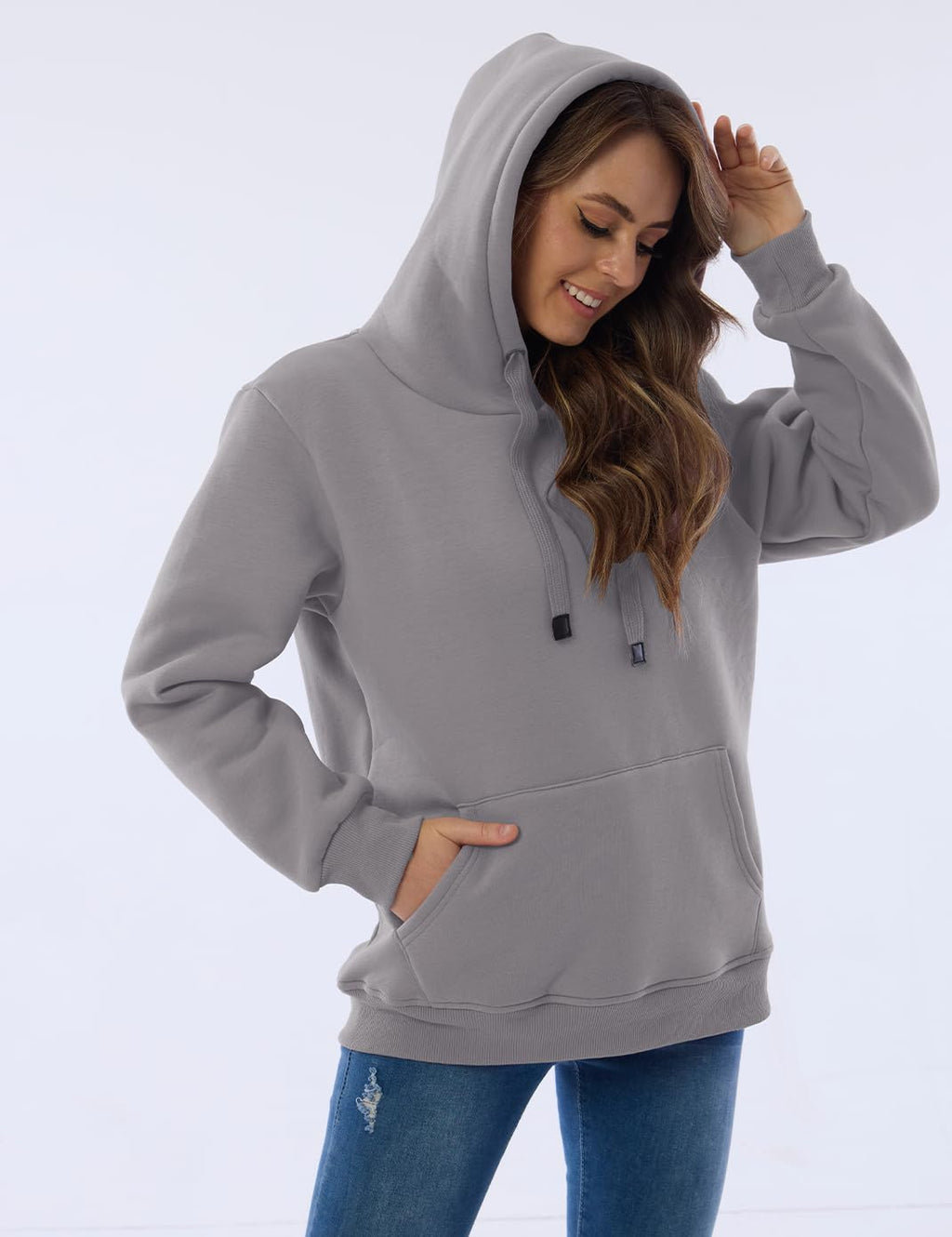 Damen Winter Hoodie mit Sherpa-Futter – Warmer Kapuzenpullover