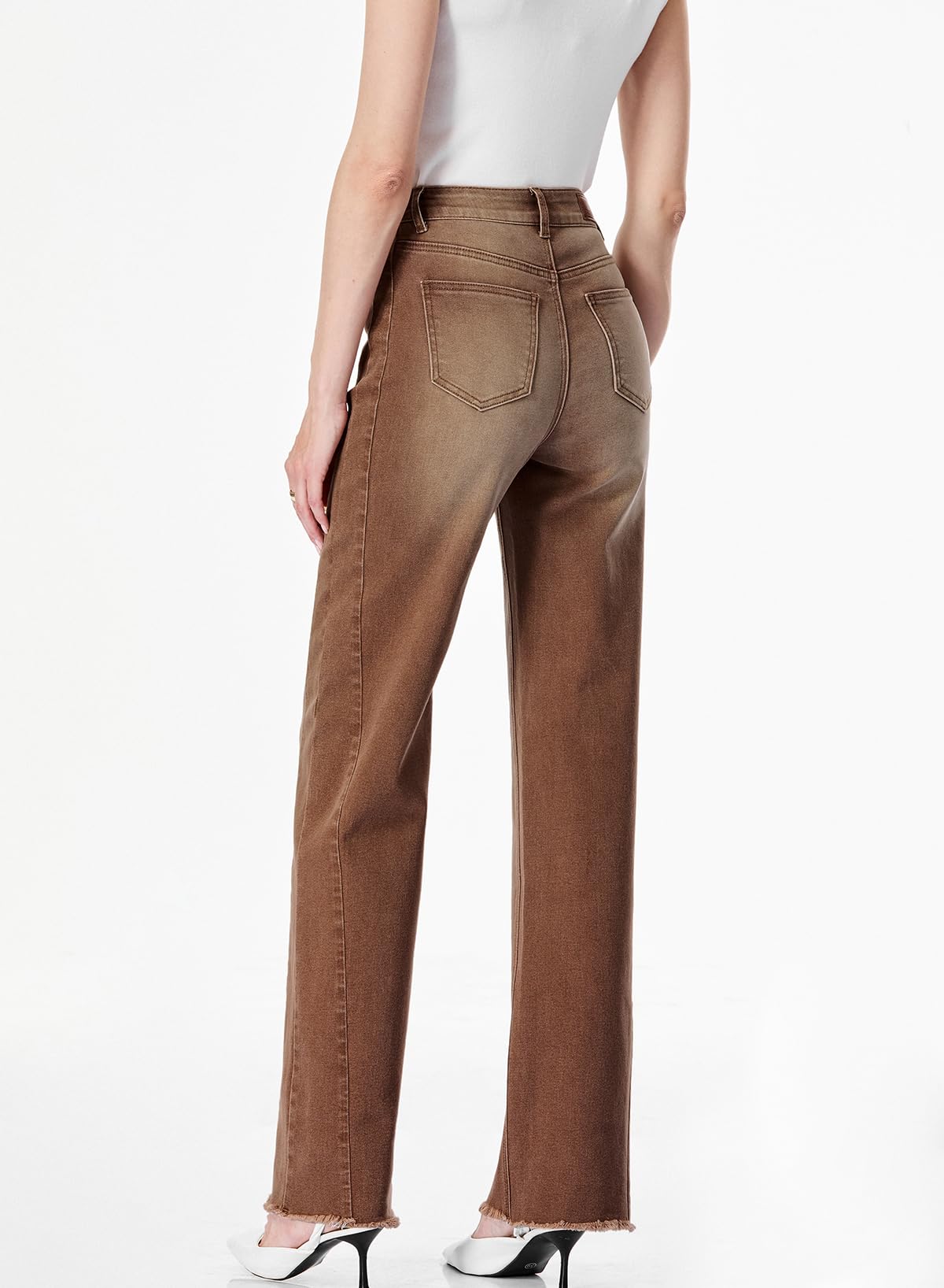 Damen Wide-Leg Jeans – Locker geschnittene High-Waist Jeans