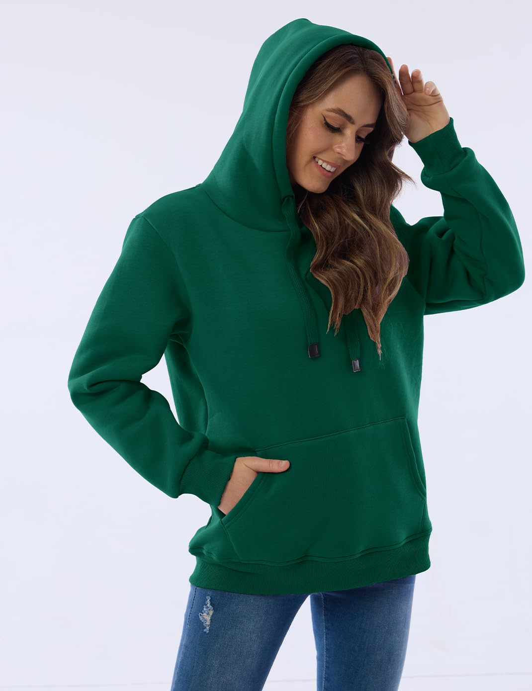 Damen Winter Hoodie mit Sherpa-Futter – Warmer Kapuzenpullover