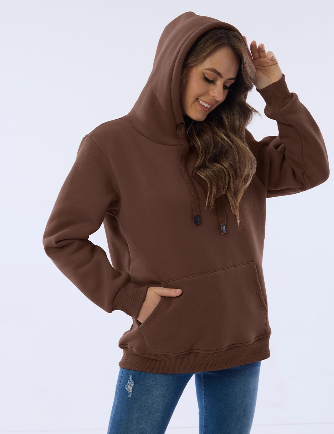 Damen Winter Hoodie mit Sherpa-Futter – Warmer Kapuzenpullover