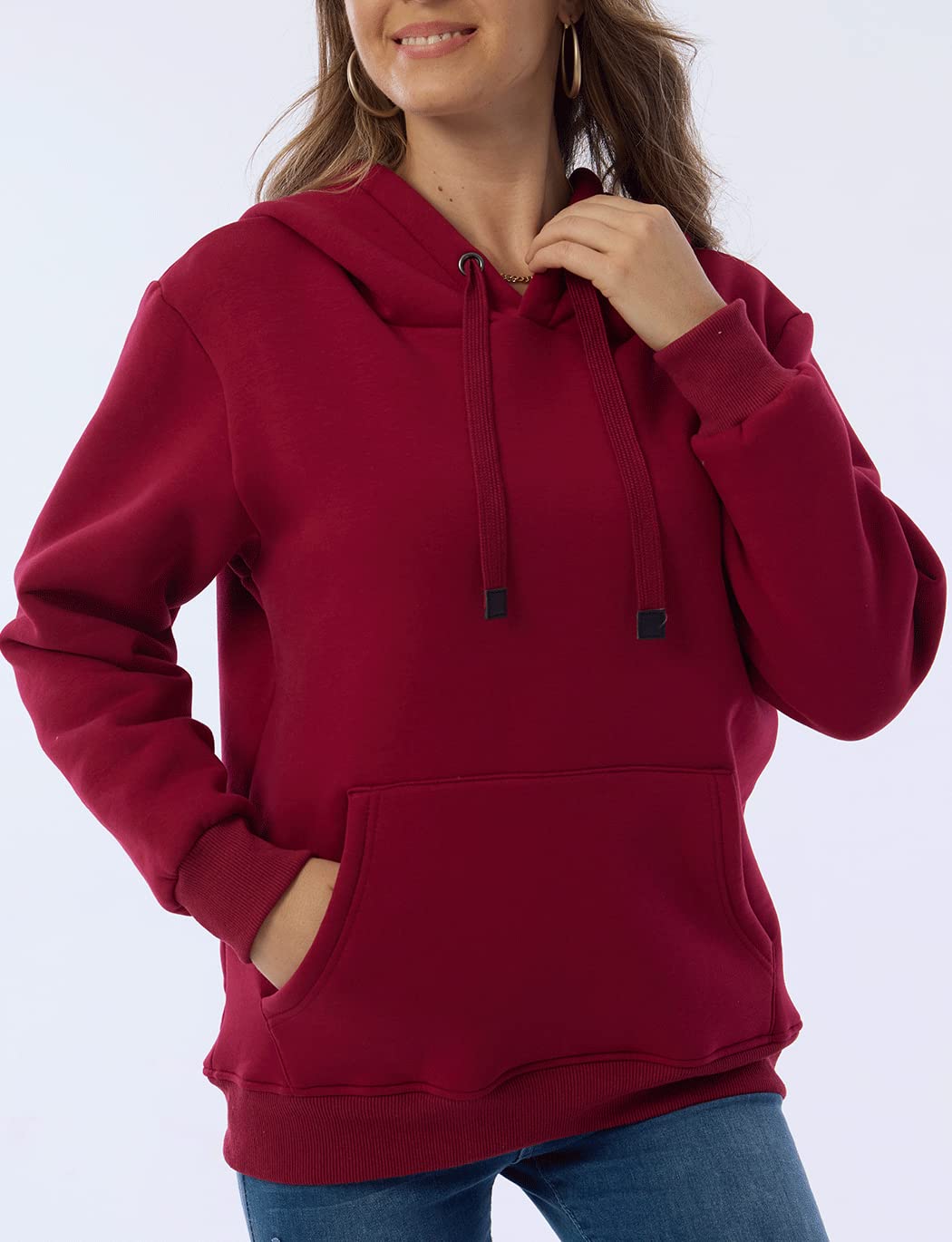 Damen Winter Hoodie mit Sherpa-Futter – Warmer Kapuzenpullover