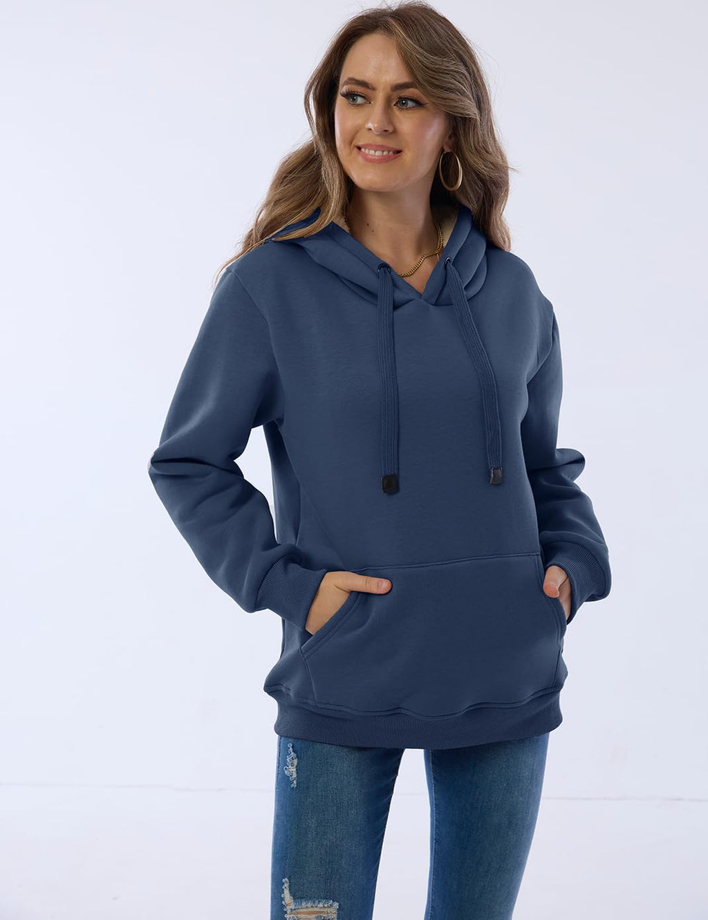 Damen Winter Hoodie mit Sherpa-Futter – Warmer Kapuzenpullover
