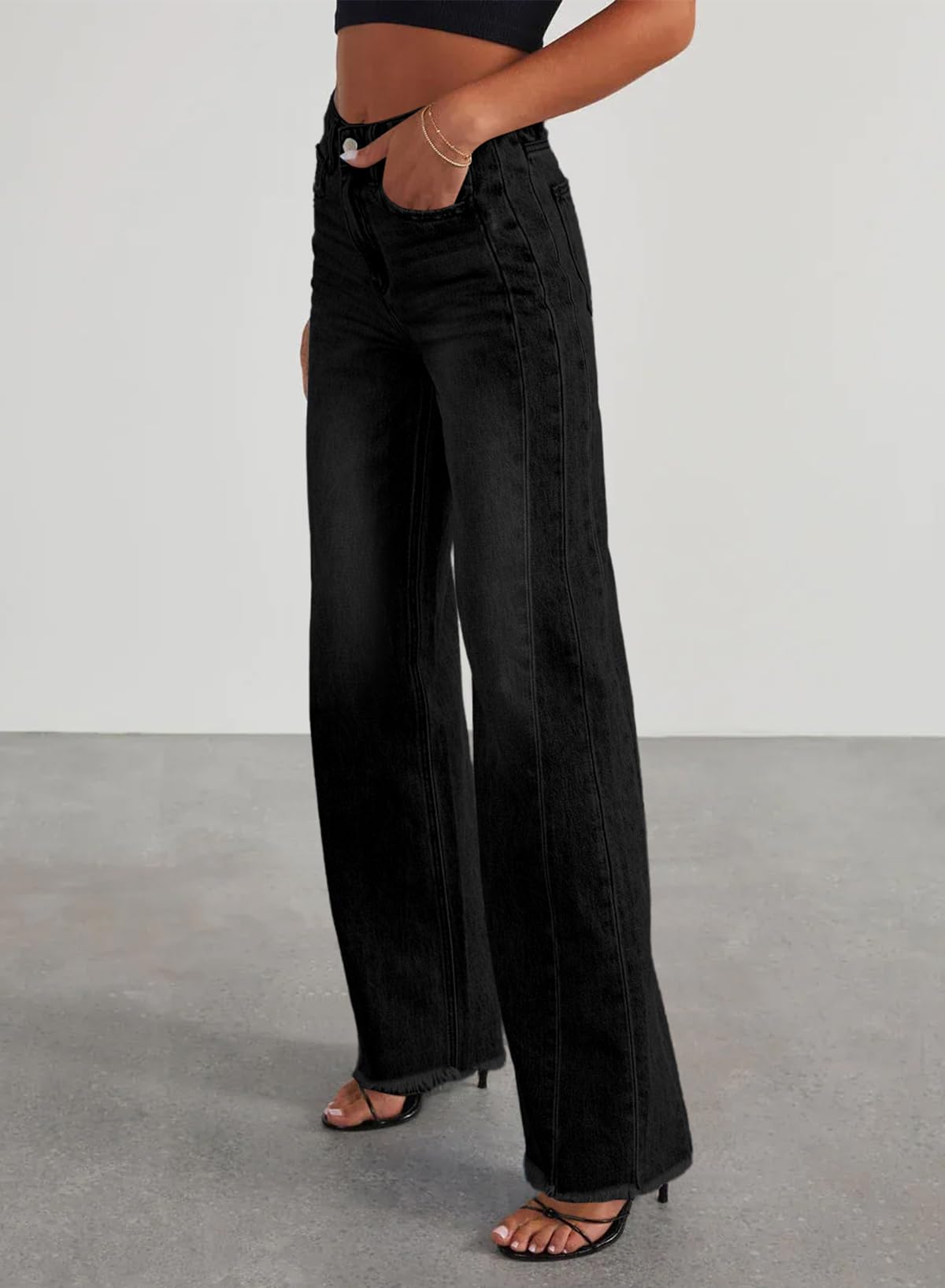 Damen Wide-Leg Jeans – Locker geschnittene High-Waist Jeans