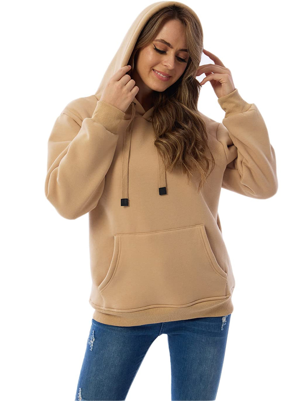 Damen Winter Hoodie mit Sherpa-Futter – Warmer Kapuzenpullover