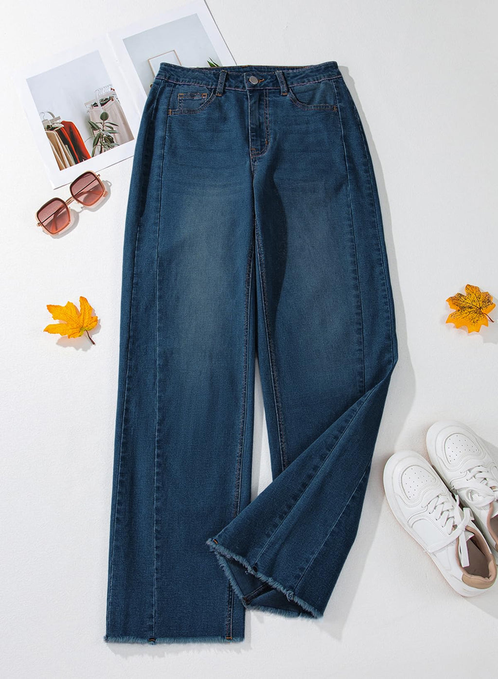 Damen Wide-Leg Jeans – Locker geschnittene High-Waist Jeans