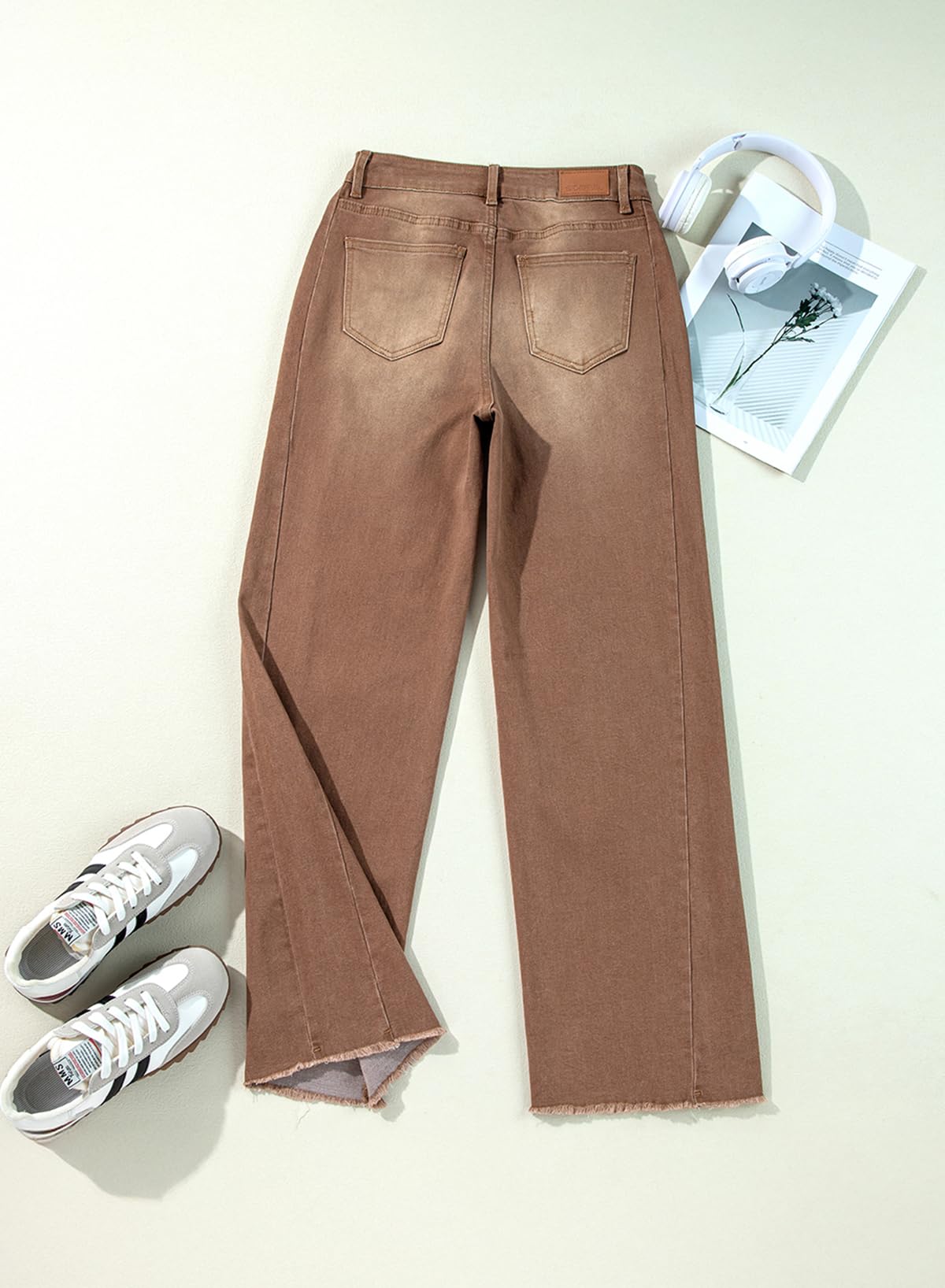 Damen Wide-Leg Jeans – Locker geschnittene High-Waist Jeans