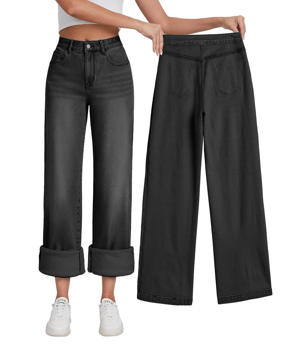 Damen Wide-Leg Jeans – Lässige High-Waist Denim Hose
