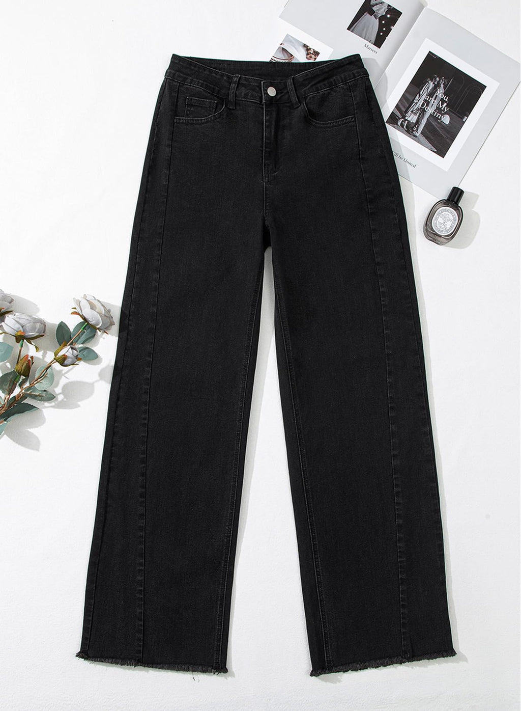 Damen Wide-Leg Jeans – Locker geschnittene High-Waist Jeans