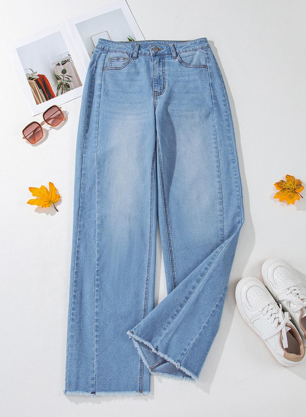 Damen Wide-Leg Jeans – Locker geschnittene High-Waist Jeans