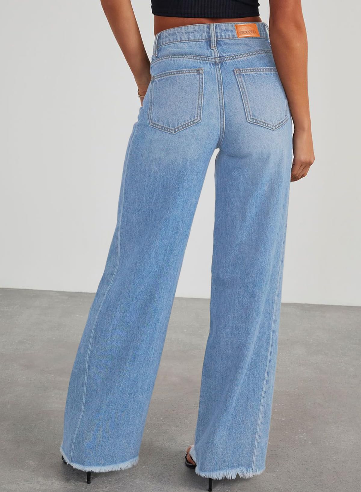 Damen Wide-Leg Jeans – Locker geschnittene High-Waist Jeans