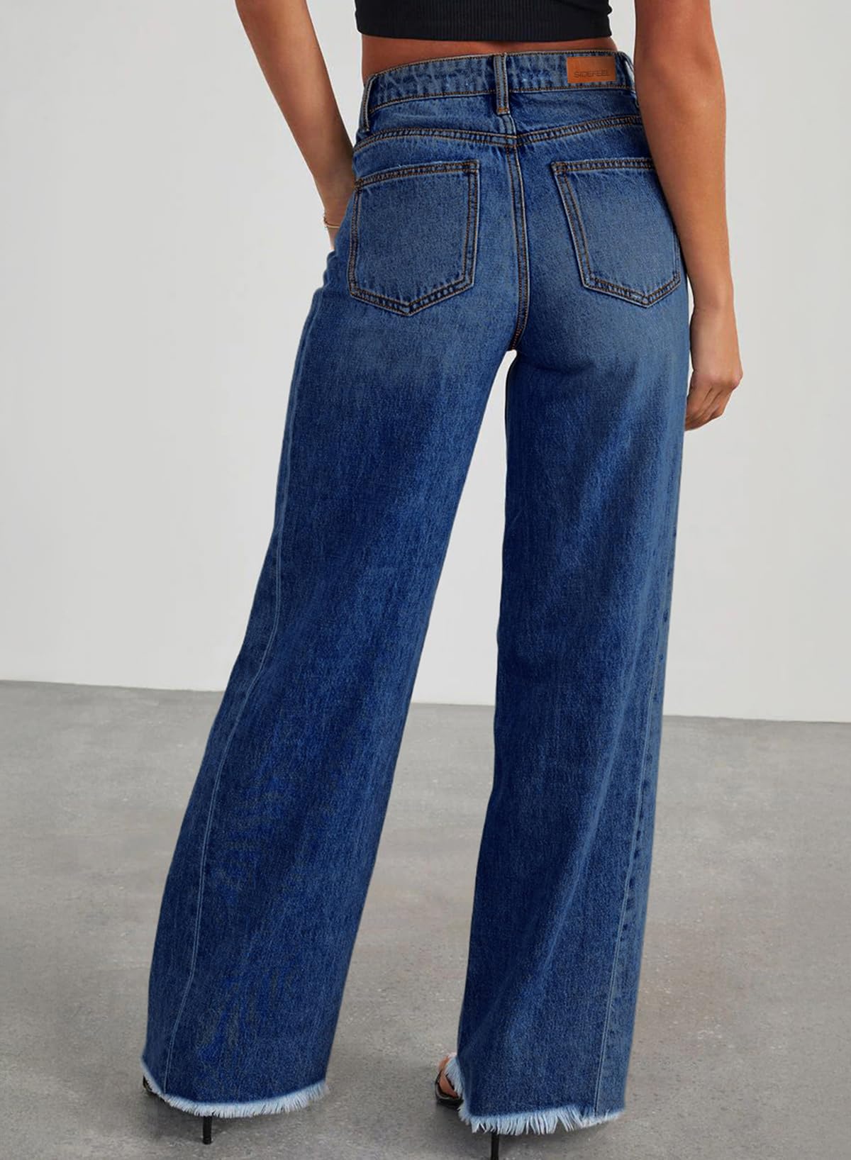 Damen Wide-Leg Jeans – Locker geschnittene High-Waist Jeans