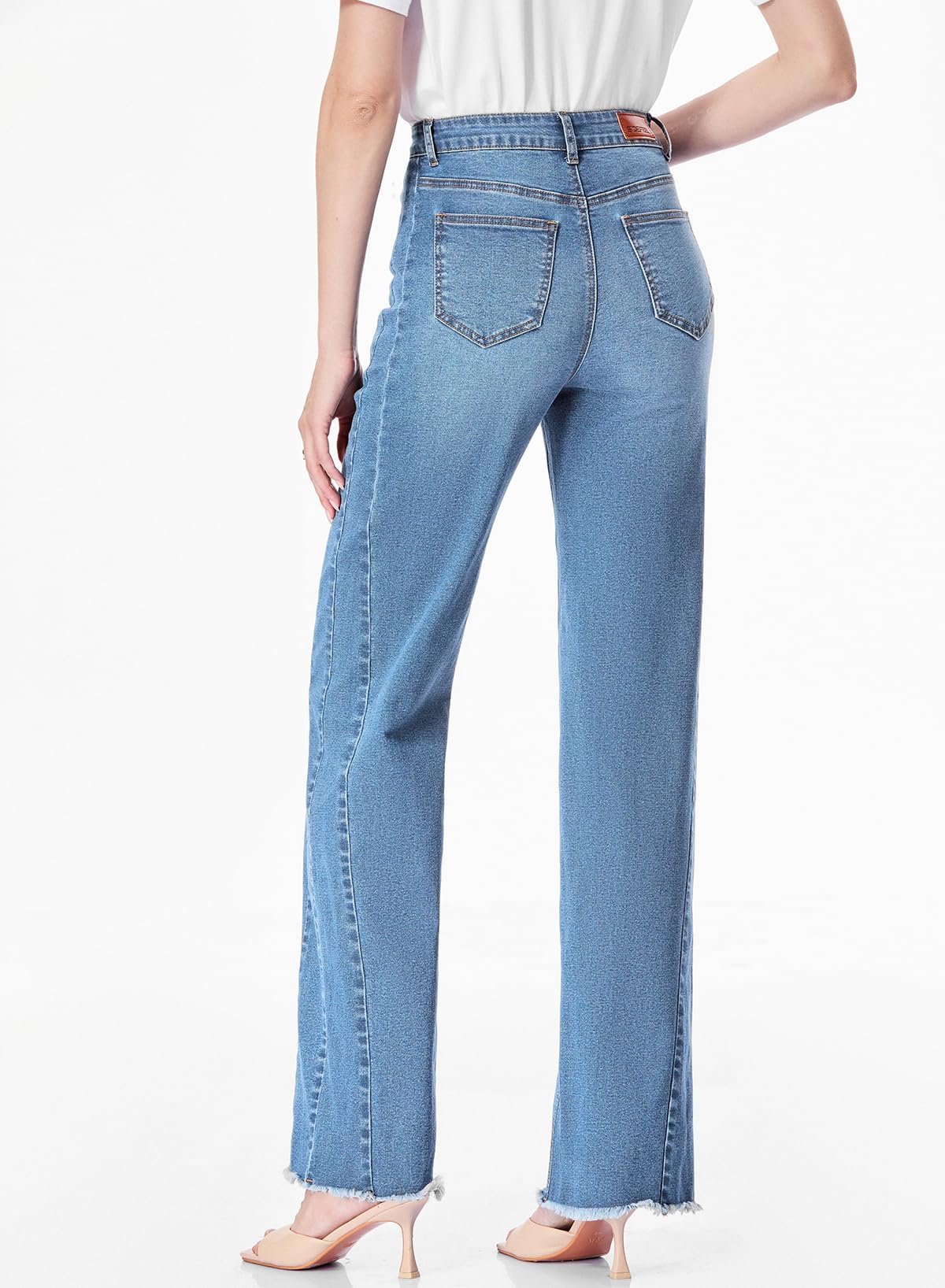 Damen Wide-Leg Jeans – Locker geschnittene High-Waist Jeans