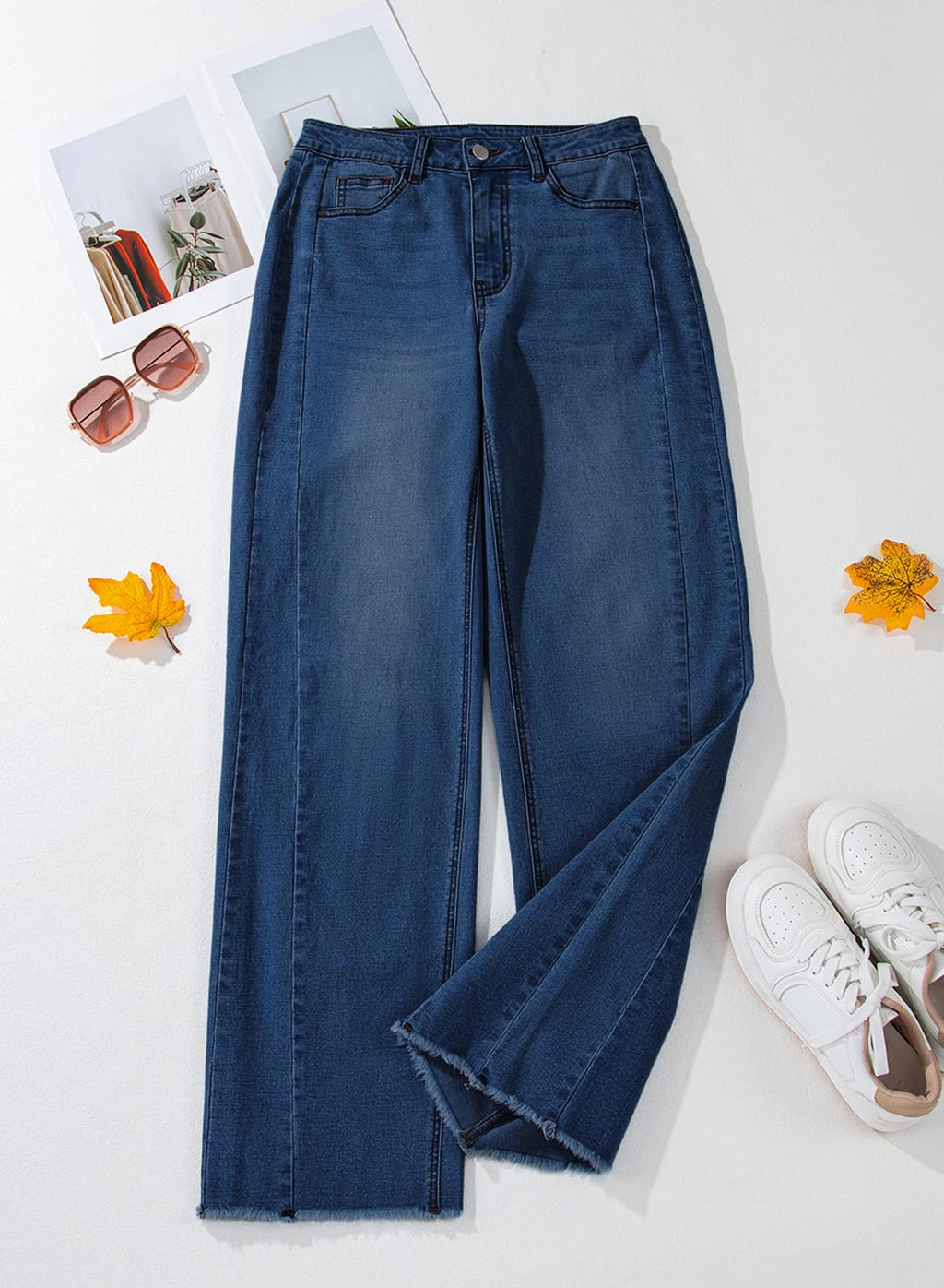 Damen Wide-Leg Jeans – Locker geschnittene High-Waist Jeans