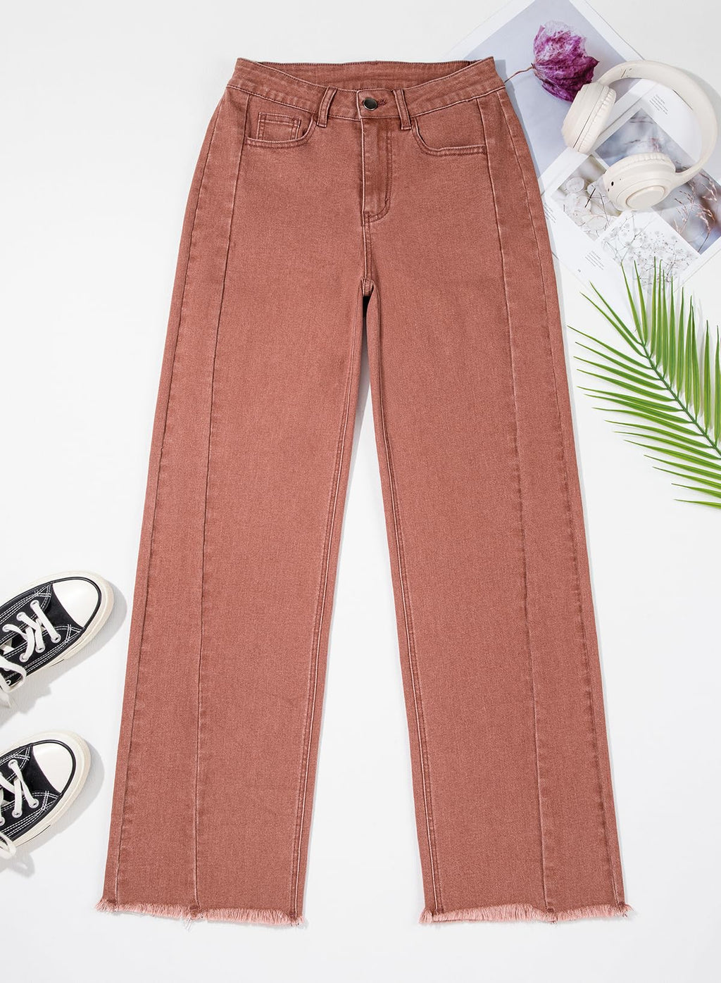 Damen Wide-Leg Jeans – Locker geschnittene High-Waist Jeans