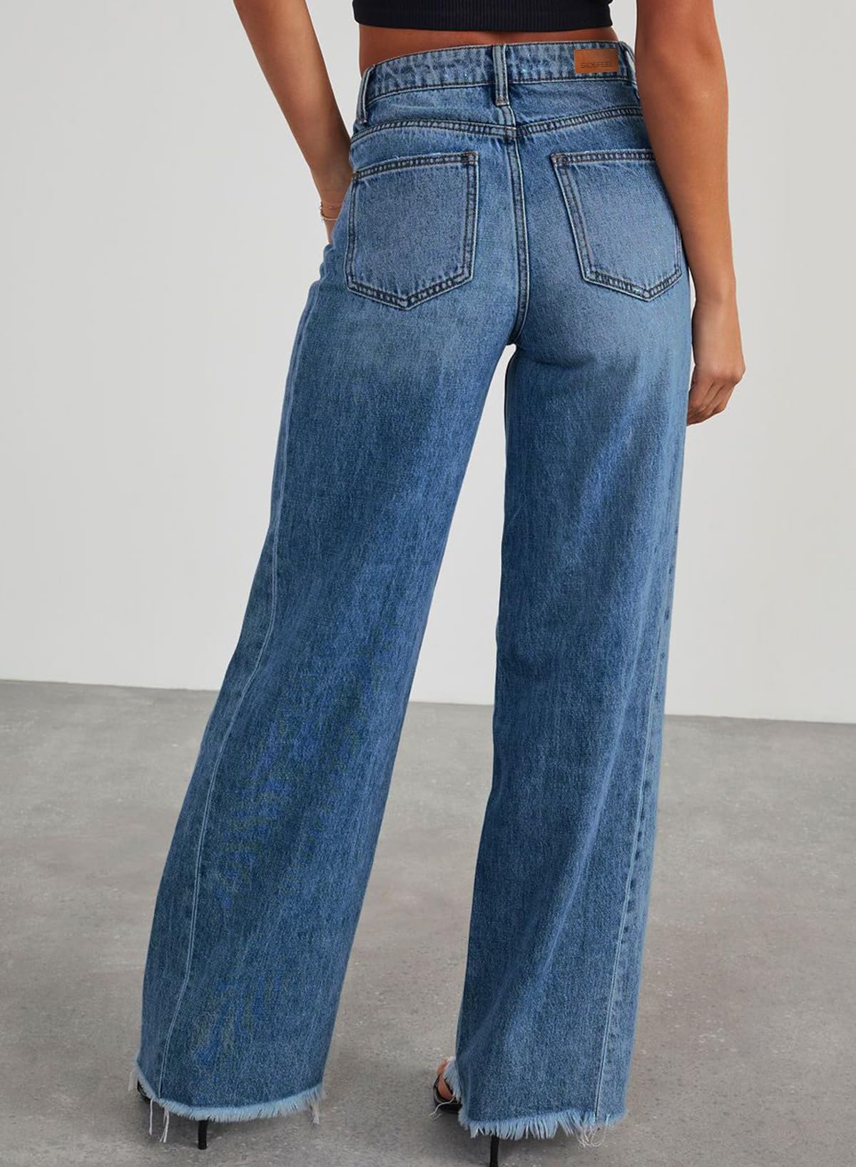 Damen Wide-Leg Jeans – Locker geschnittene High-Waist Jeans