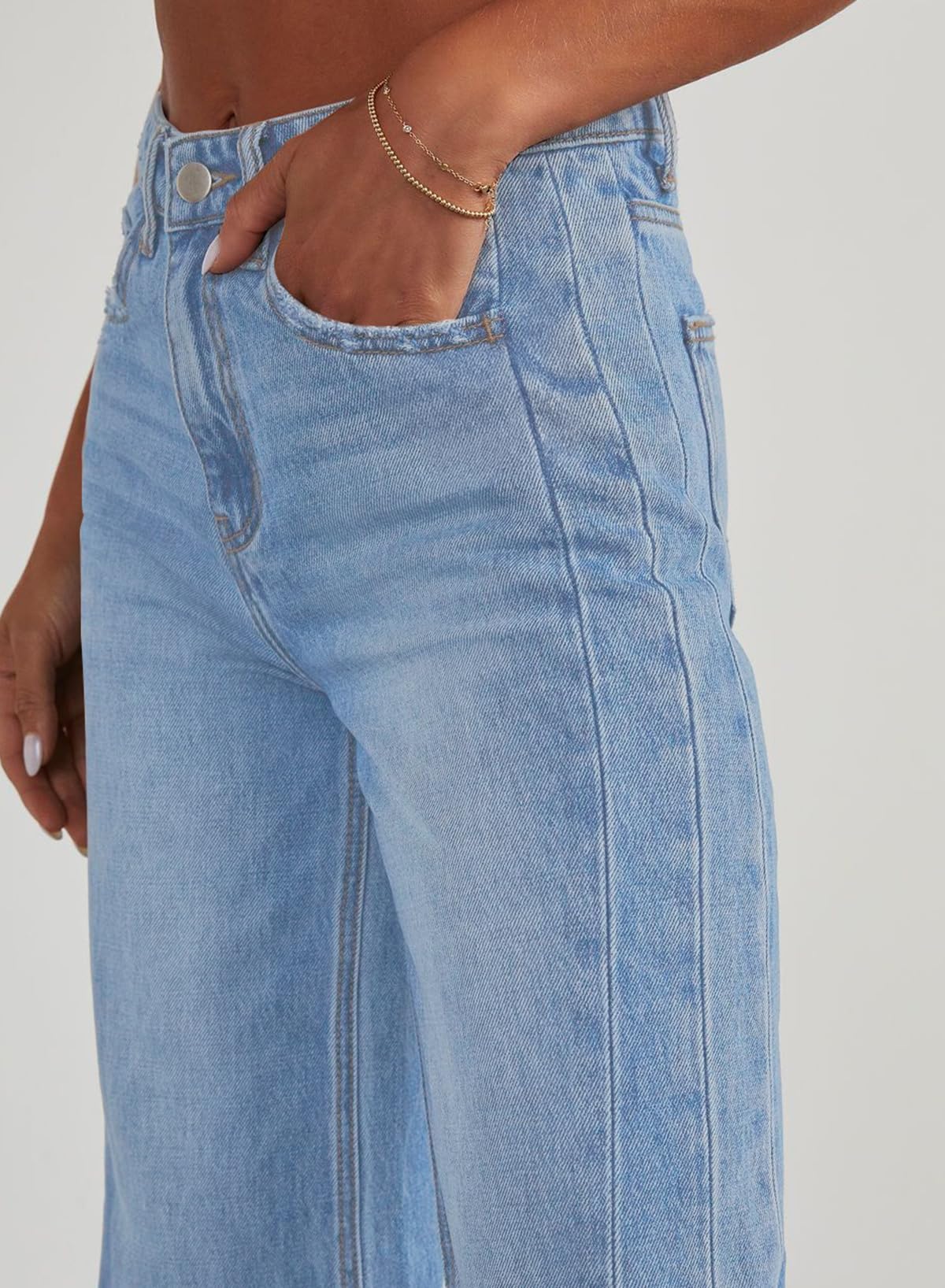 Damen Wide-Leg Jeans – Locker geschnittene High-Waist Jeans