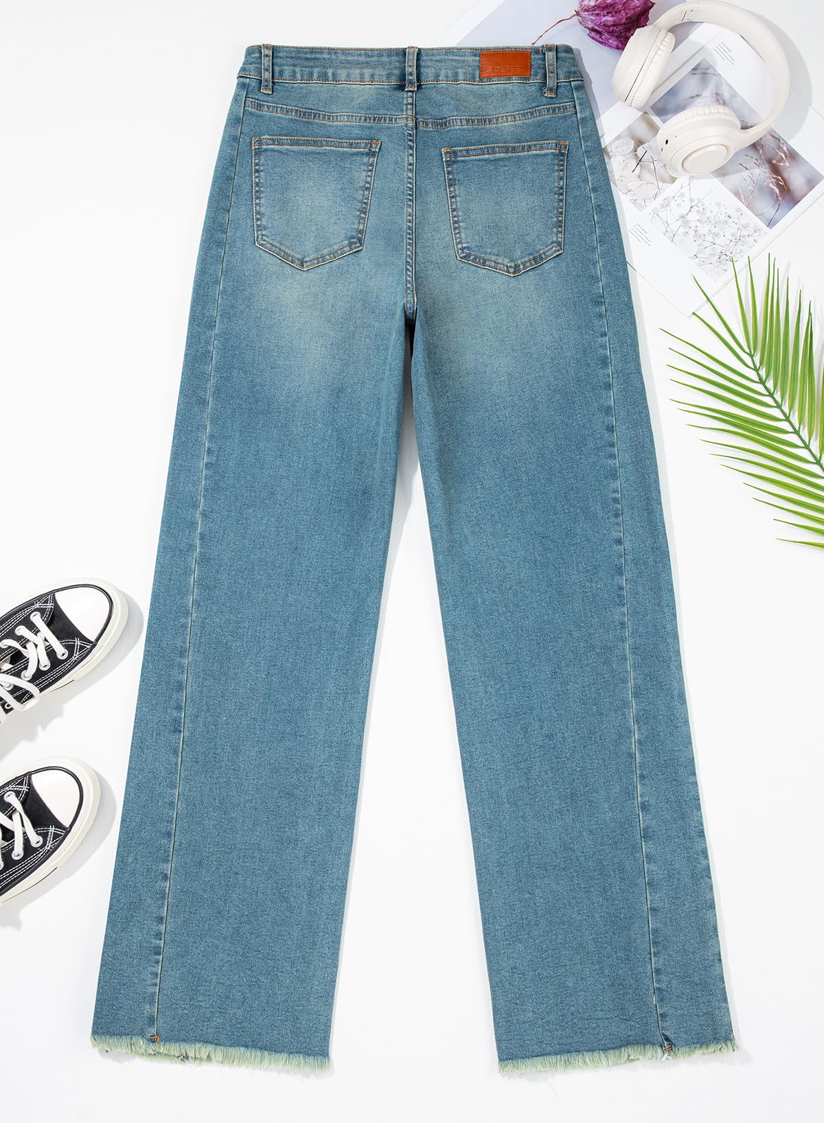 Damen Wide-Leg Jeans – Locker geschnittene High-Waist Jeans