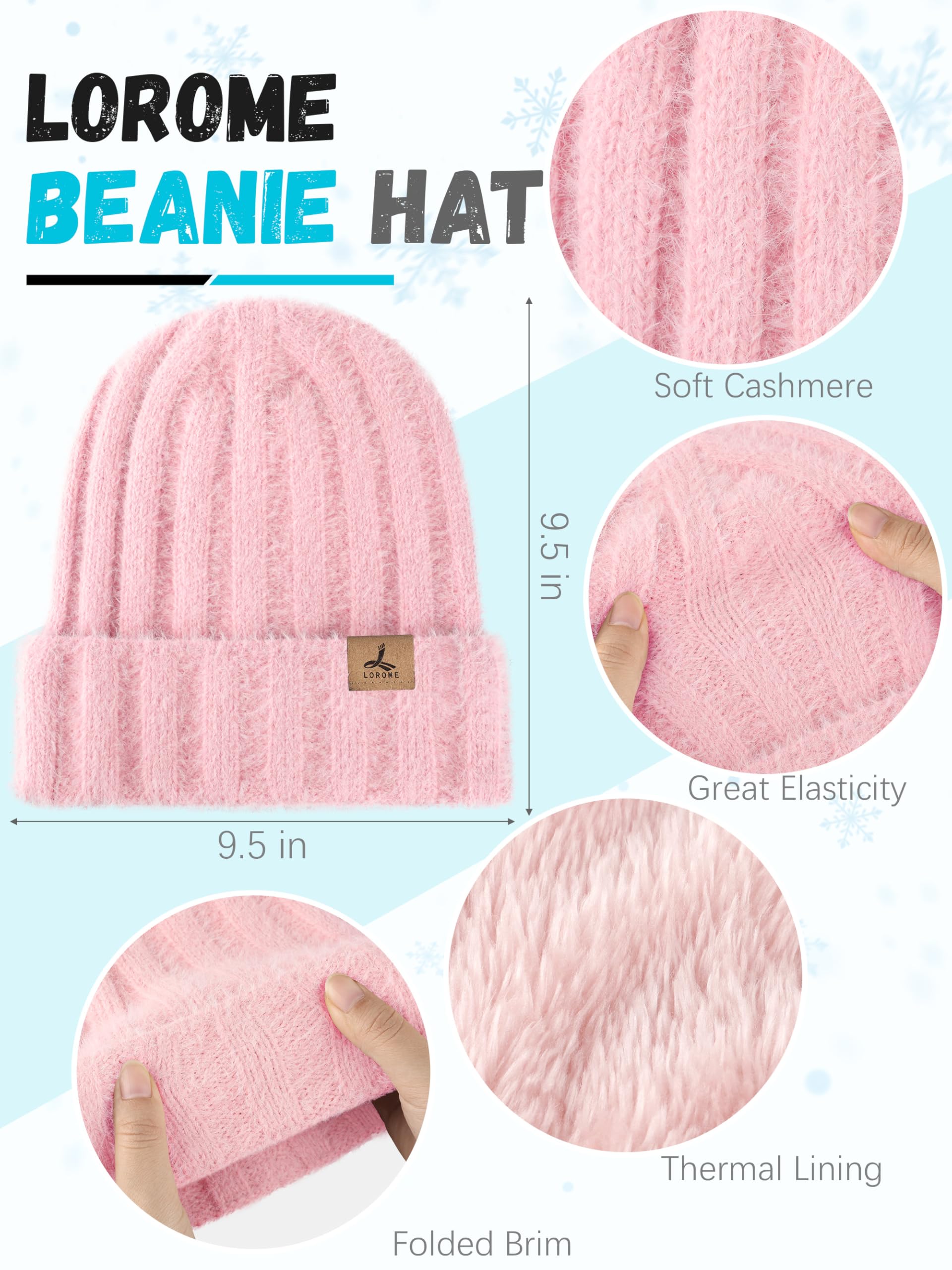 Winter Set für Damen – Mütze, Schal & Touchscreen-Handschuhe