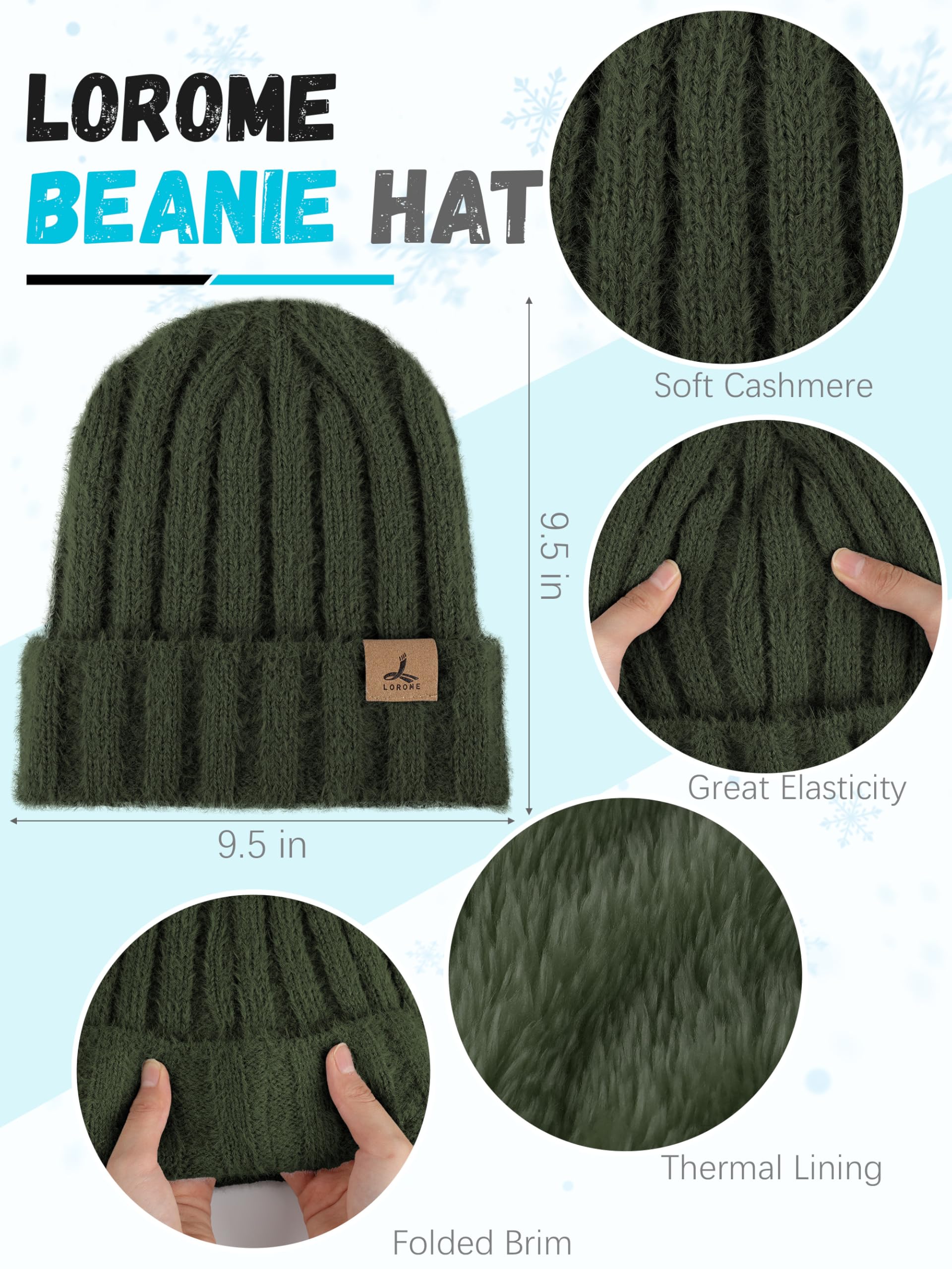 Winter Set für Damen – Mütze, Schal & Touchscreen-Handschuhe