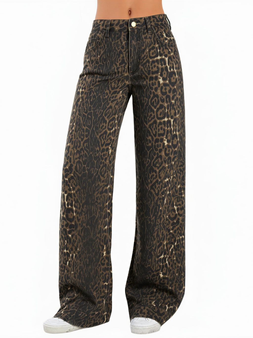 Damen Wide-Leg Jeans – Lässige High-Waist Denim Hose