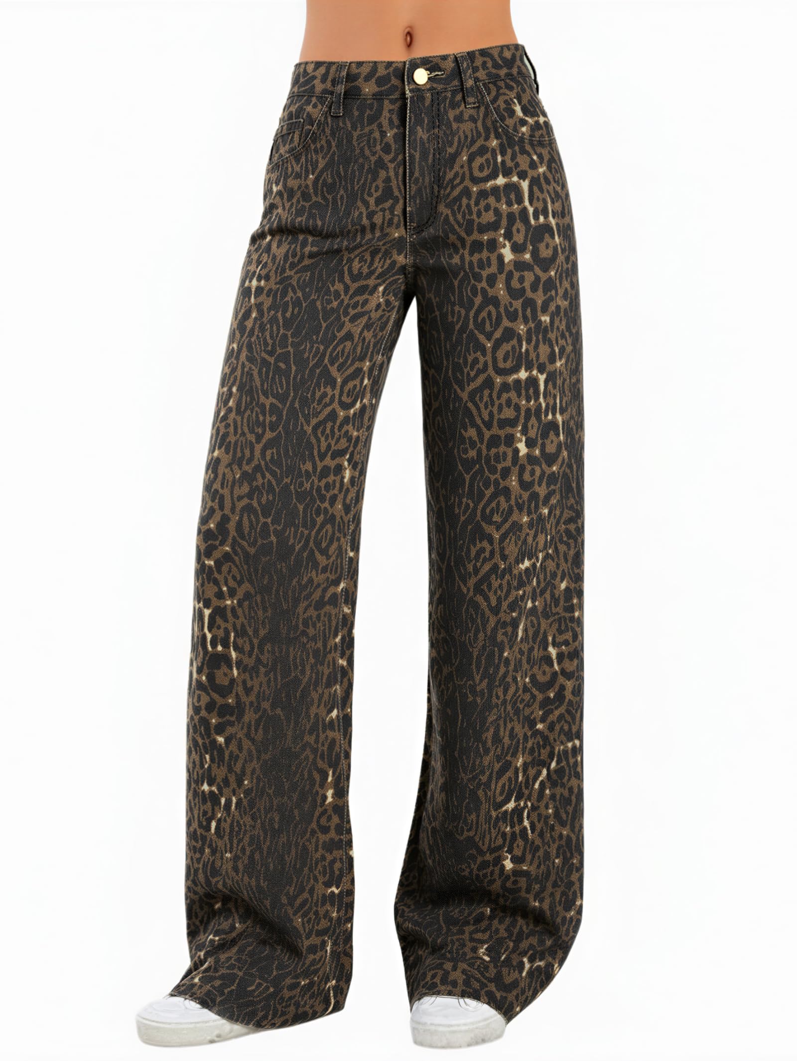 Damen Wide-Leg Jeans – Lässige High-Waist Denim Hose