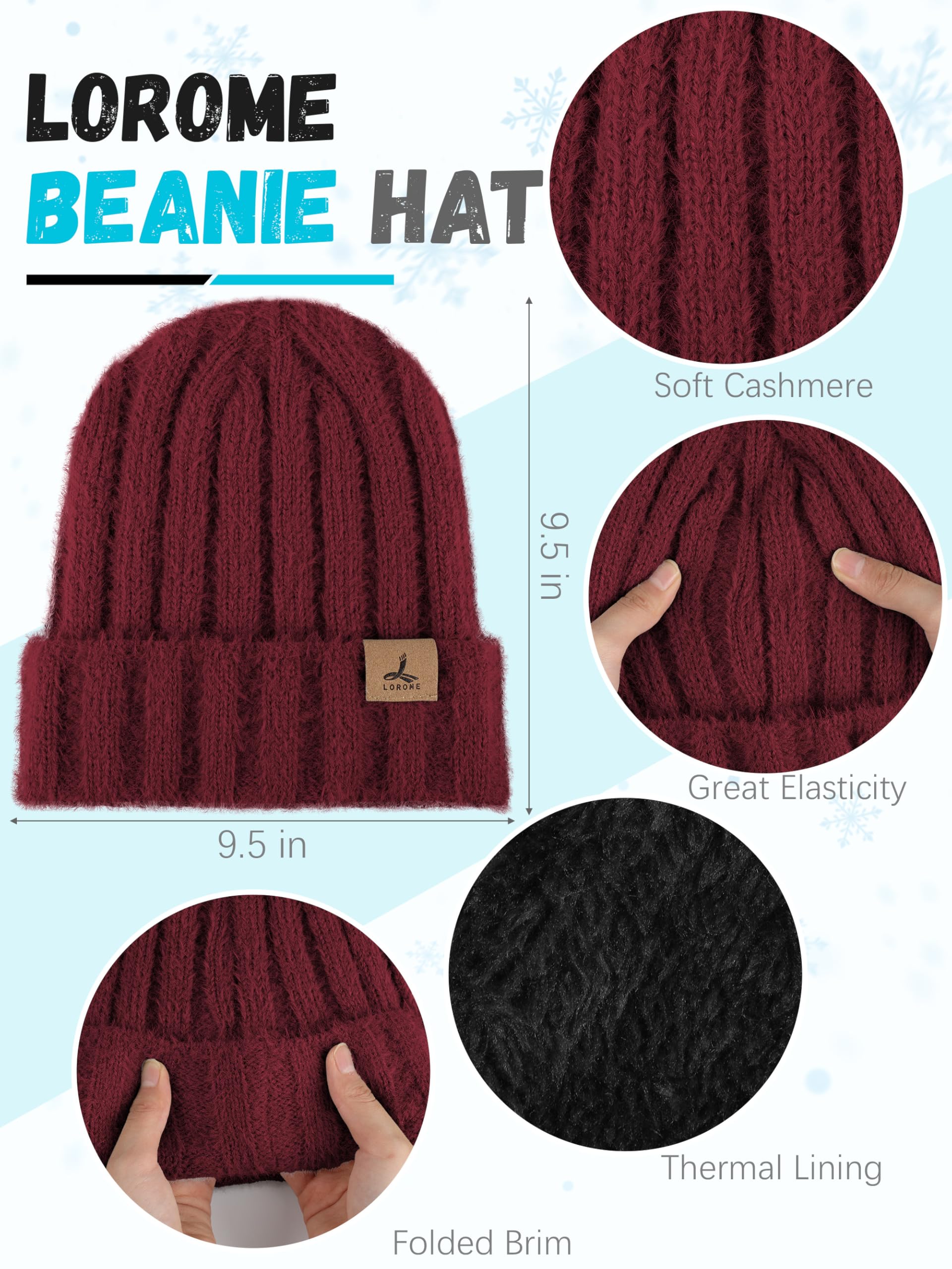 Winter Set für Damen – Mütze, Schal & Touchscreen-Handschuhe