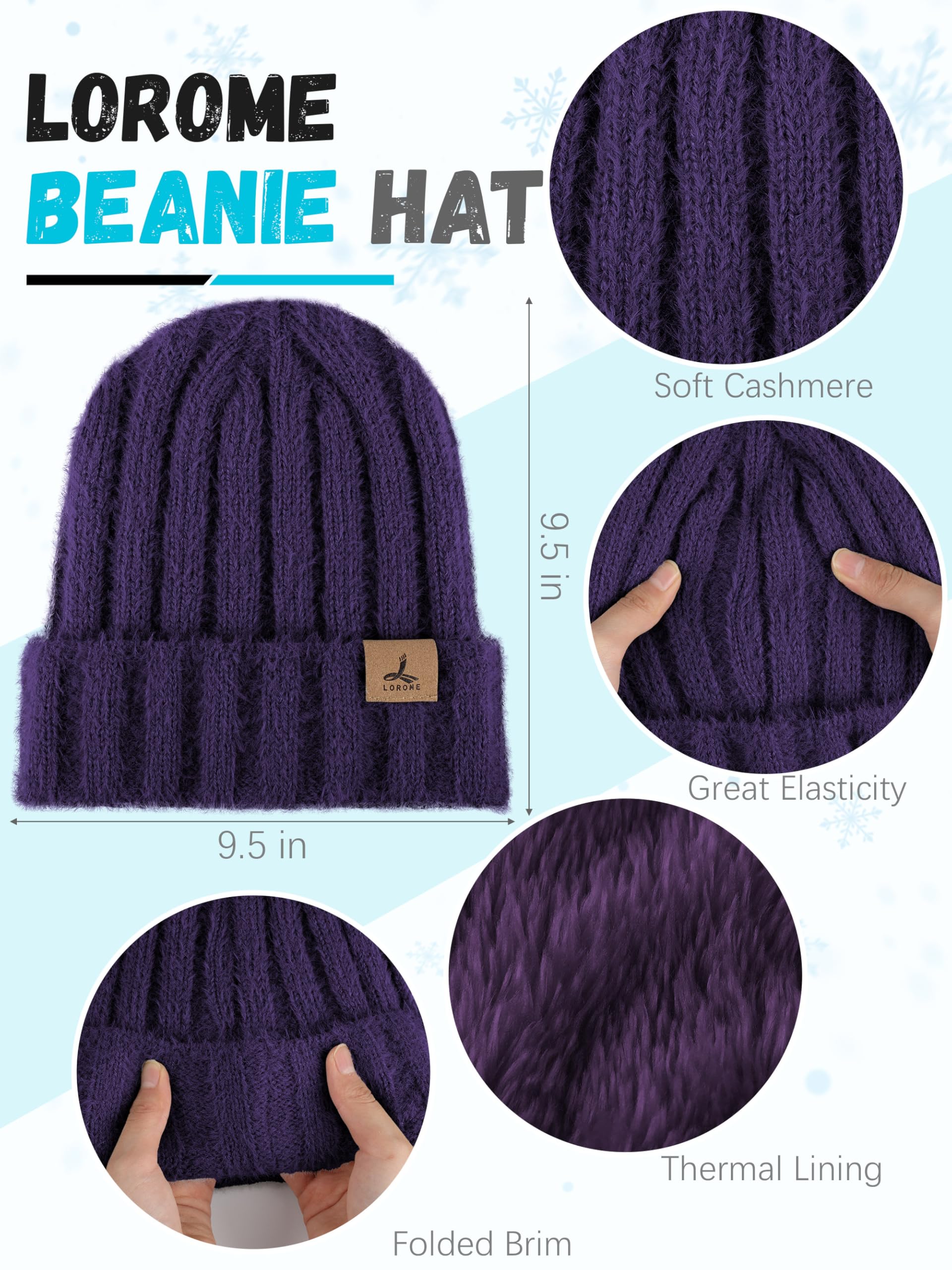 Winter Set für Damen – Mütze, Schal & Touchscreen-Handschuhe