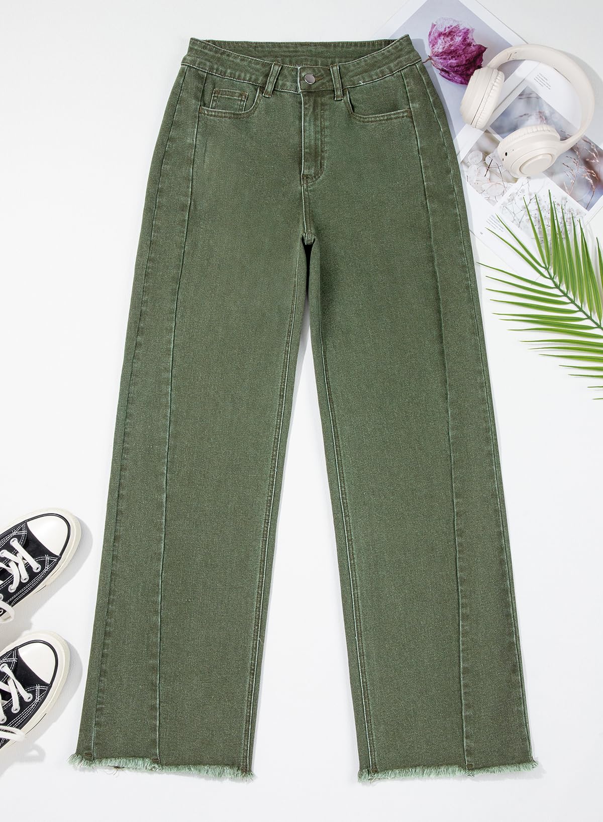 Damen Wide-Leg Jeans – Locker geschnittene High-Waist Jeans