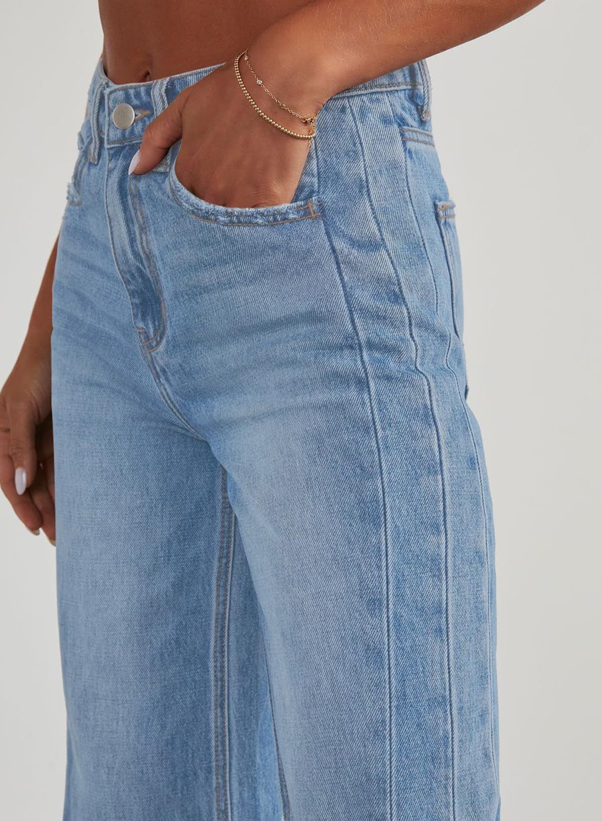 Damen Wide-Leg Jeans – Locker geschnittene High-Waist Jeans