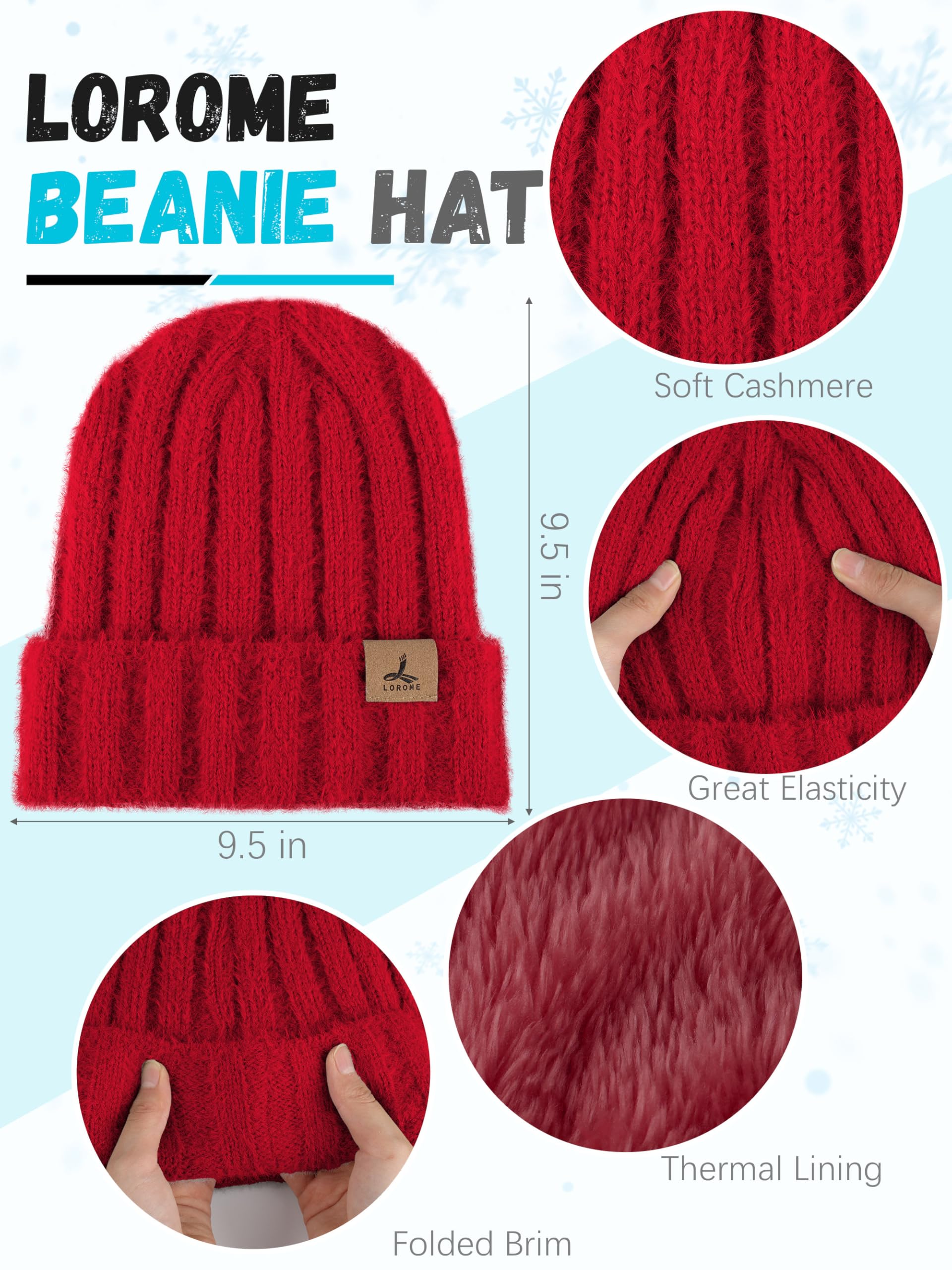 Winter Set für Damen – Mütze, Schal & Touchscreen-Handschuhe