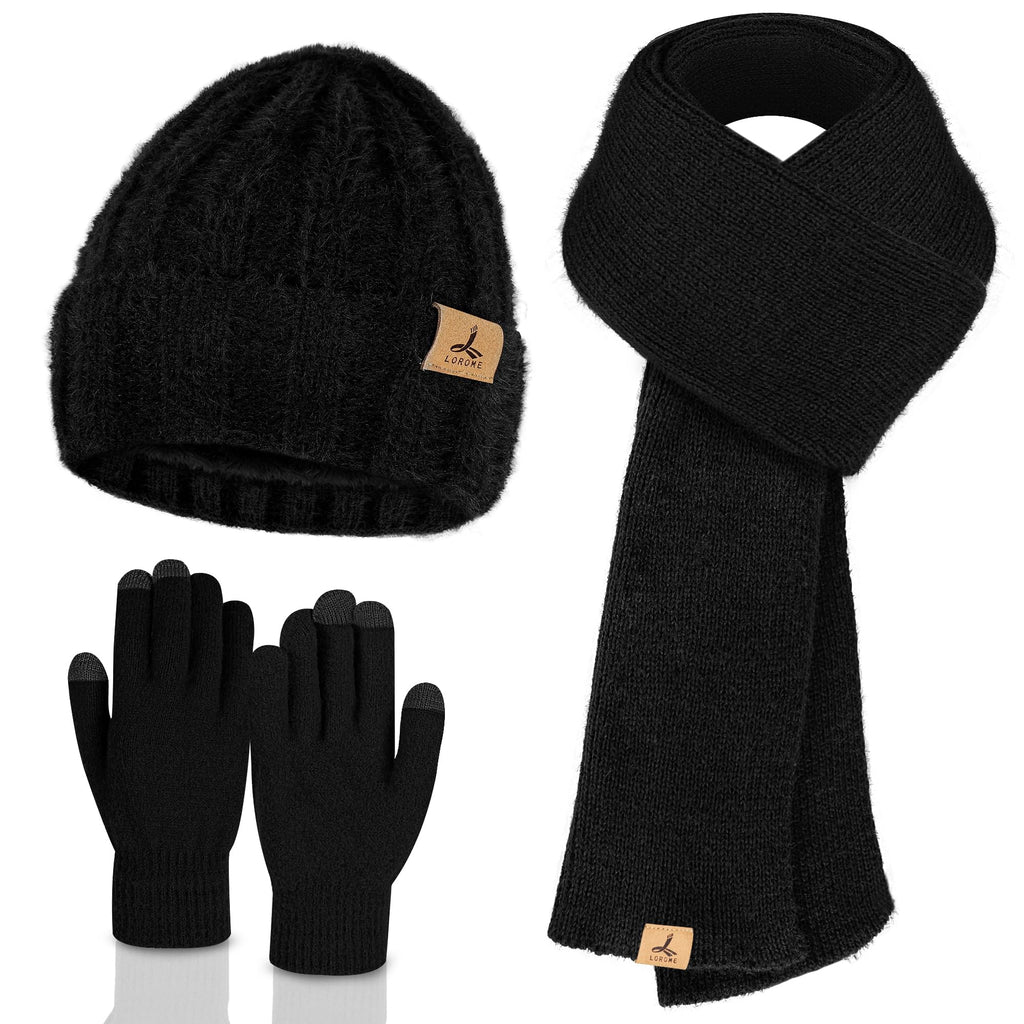 Winter Set für Damen – Mütze, Schal & Touchscreen-Handschuhe