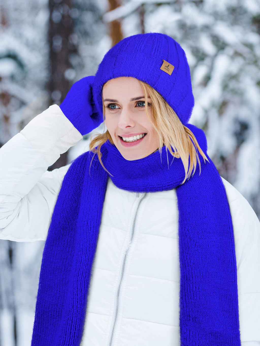 Winter Set für Damen – Mütze, Schal & Touchscreen-Handschuhe