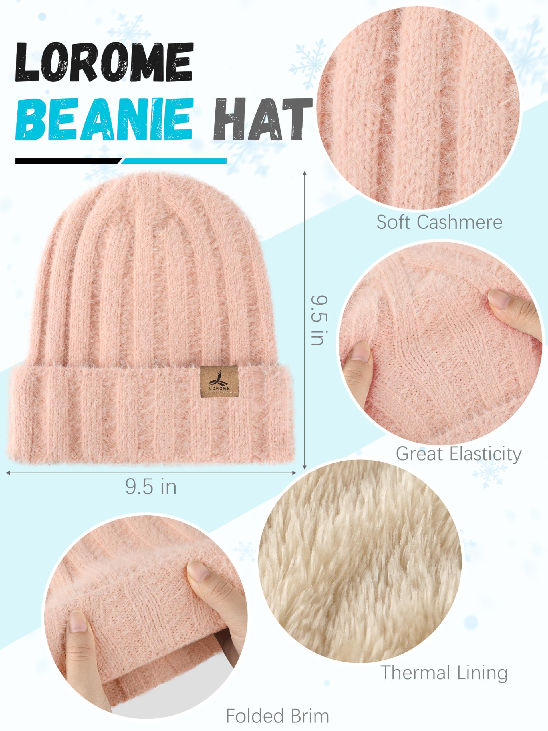 Winter Set für Damen – Mütze, Schal & Touchscreen-Handschuhe