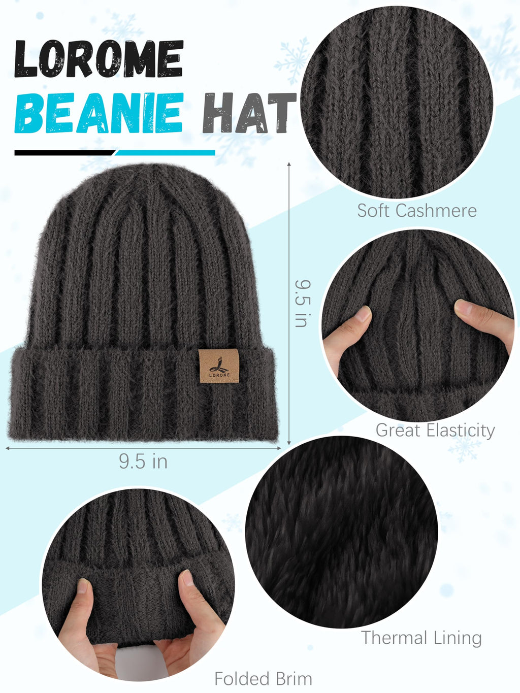 Winter Set für Damen – Mütze, Schal & Touchscreen-Handschuhe