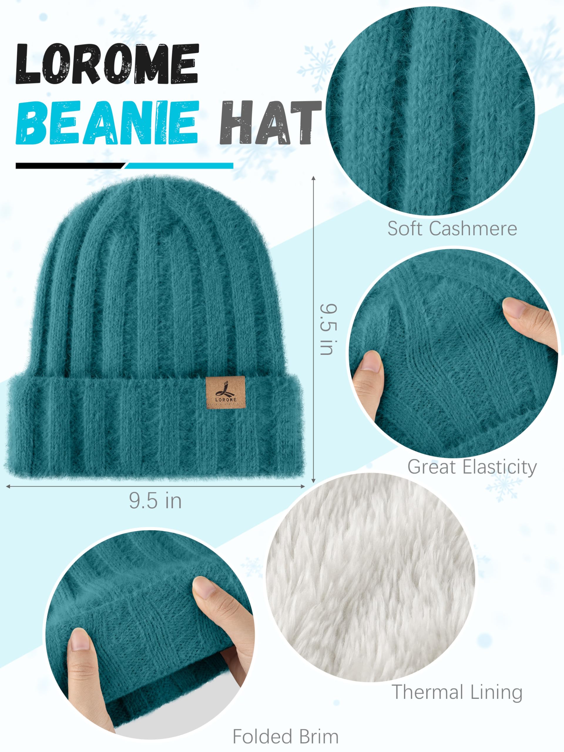 Winter Set für Damen – Mütze, Schal & Touchscreen-Handschuhe