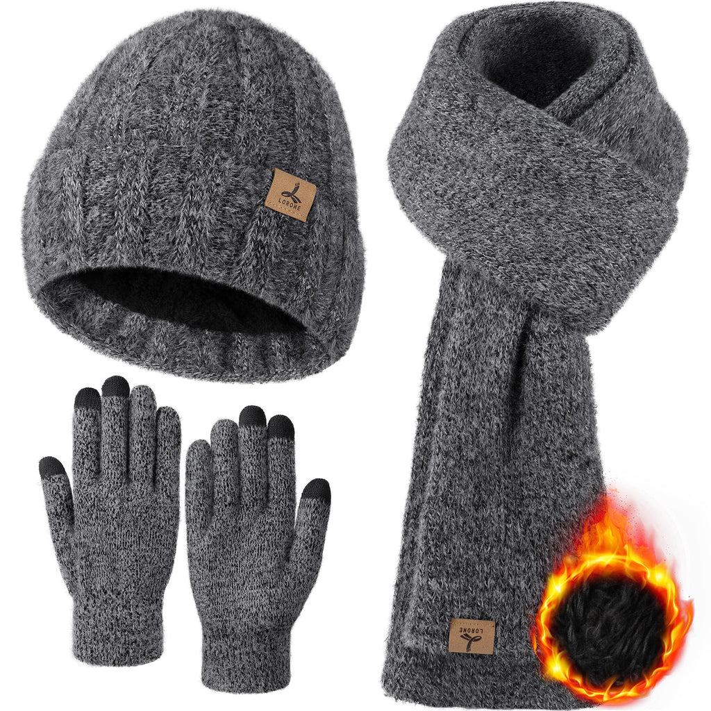 Winter Set für Damen – Mütze, Schal & Touchscreen-Handschuhe